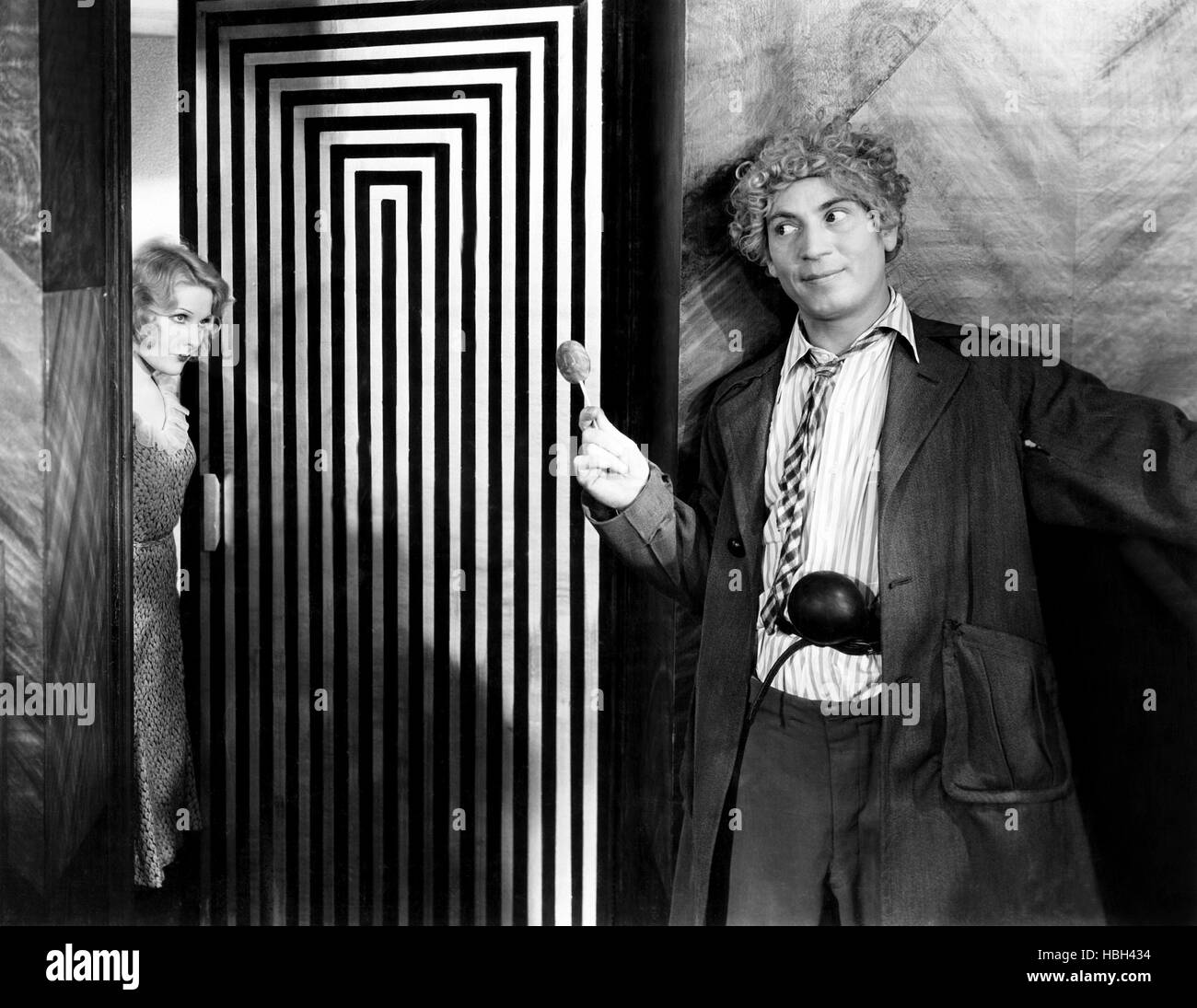ANIMAL CRACKERS, from left, Kathryn Reece, Harpo Marx, 1930 Stock Photo ...