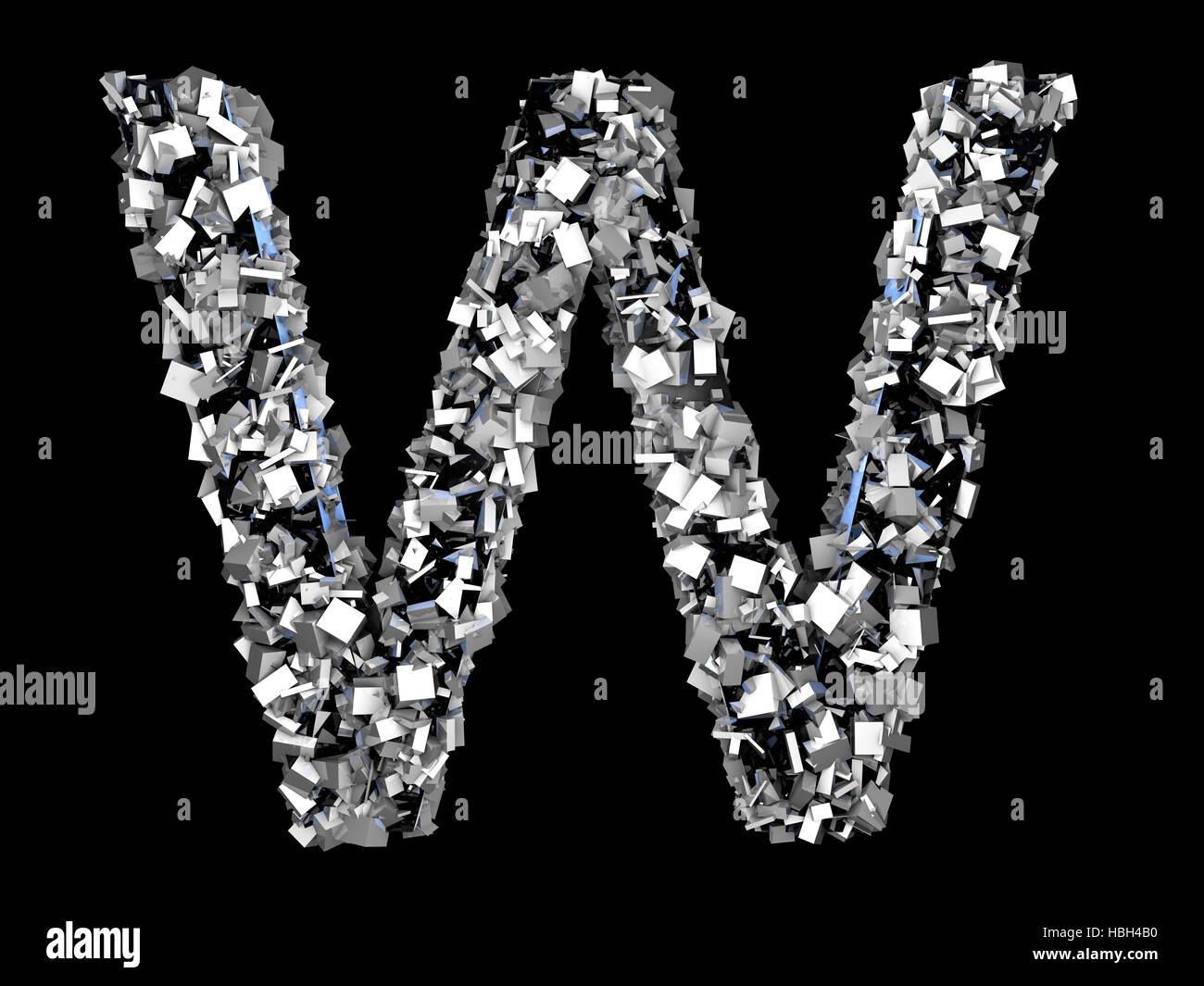 Crystal Letter - W Stock Photo - Alamy
