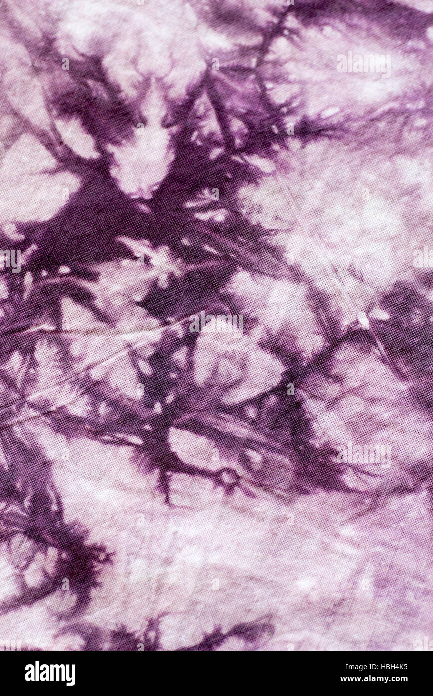 Seamless picture of the tie dyed purple fabric Stock Photo