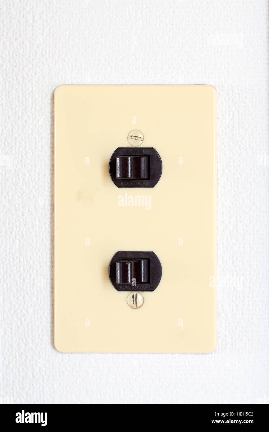 Japanese retro wall switch Stock Photo Alamy