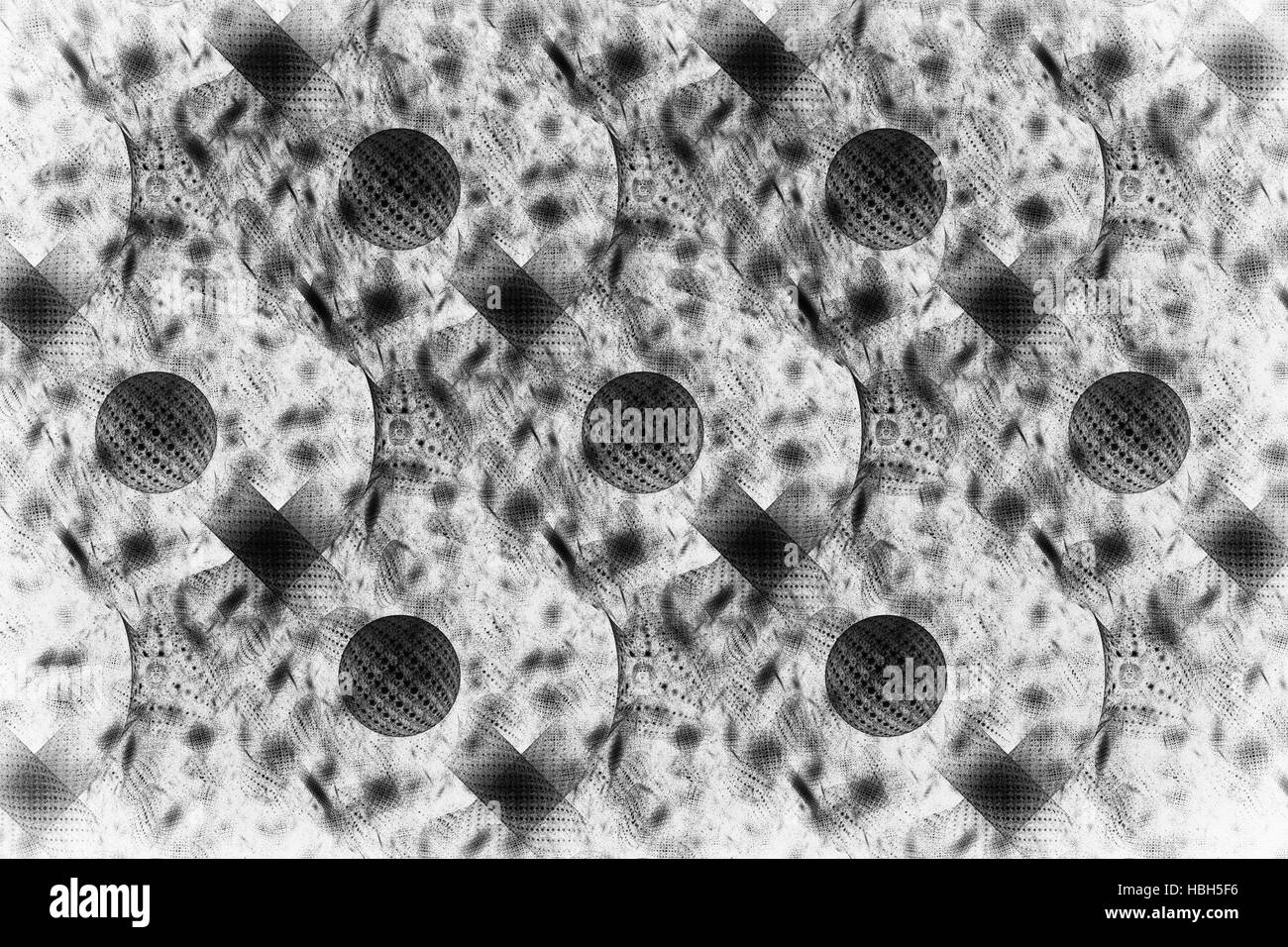 Fractal image: Mosaic balls Stock Photo