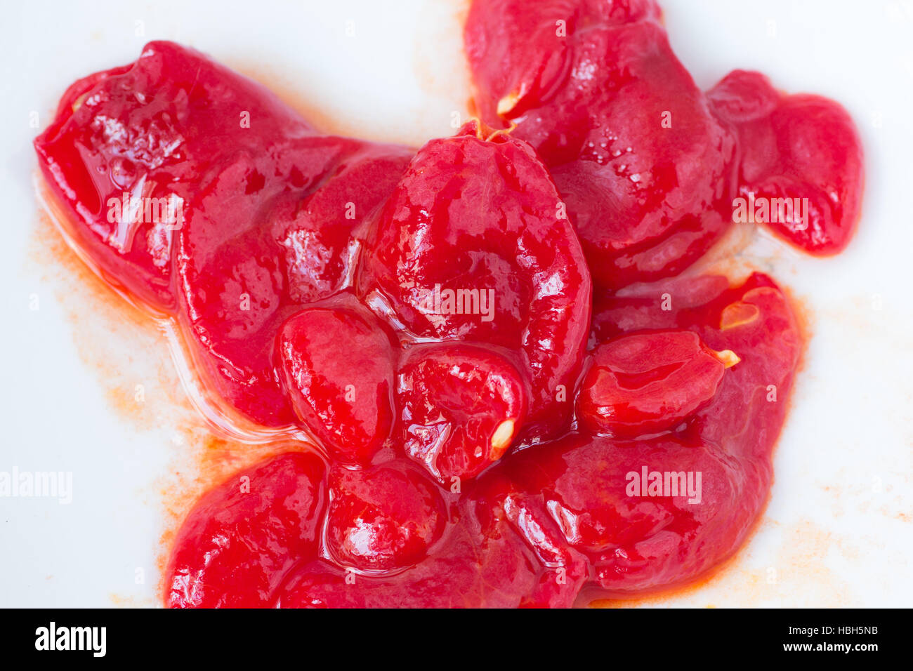 Red fresh seeds of bitter melon Stock Photo Alamy