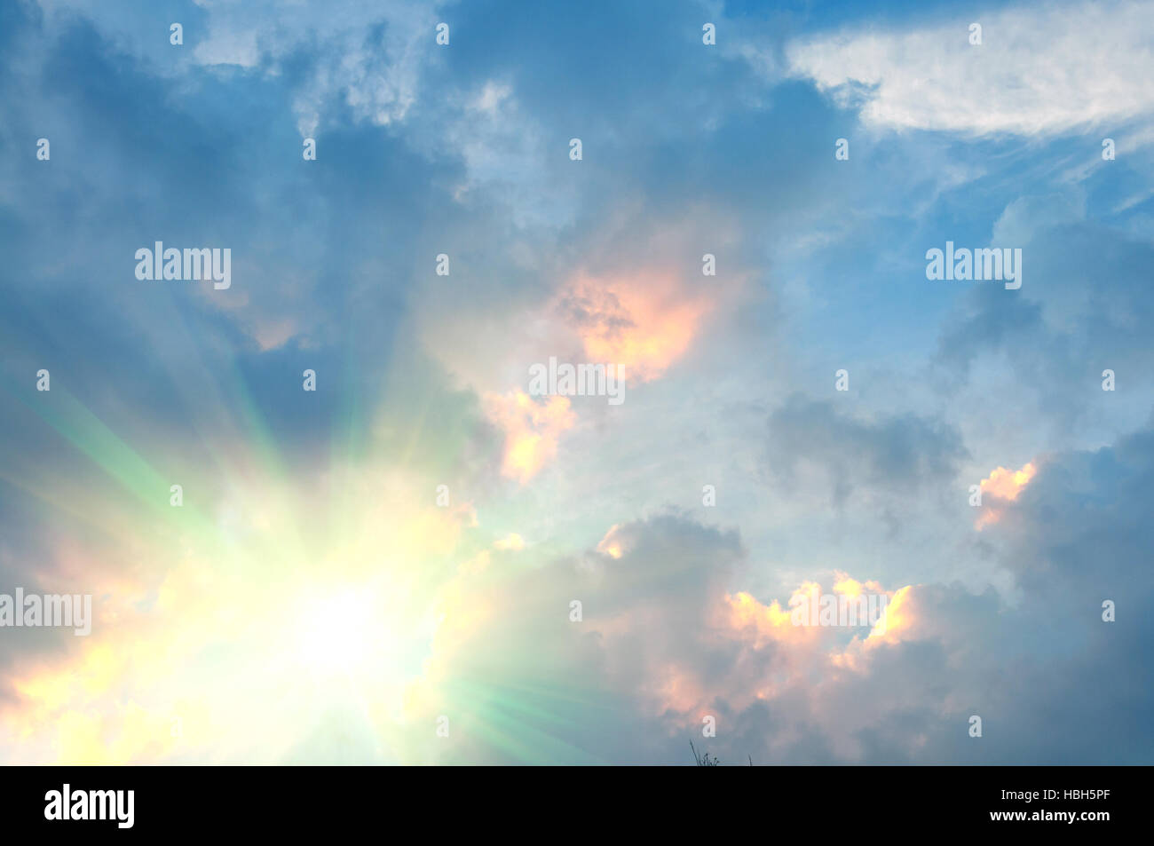 Abstract background of blue sky and clouds Stock Photo - Alamy