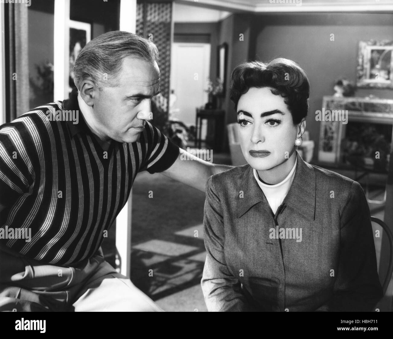 AUTUMN LEAVES, from left, Lorne Greene, Joan Crawford, 1956 Stock Photo