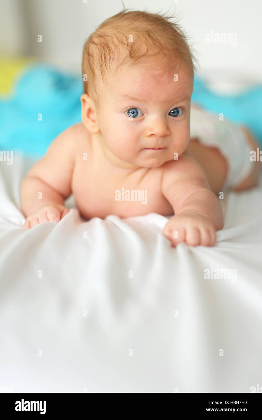 Three months old baby stock photo alamy