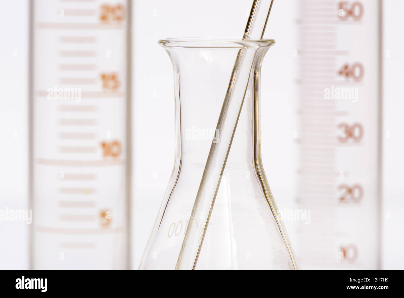 chemistry test tubes in laboratory Stock Photo