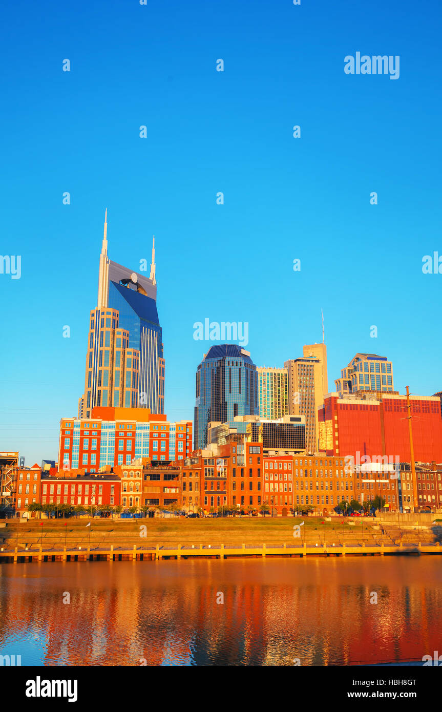 Downtown Nashville cityscape in the morning Stock Photo Alamy