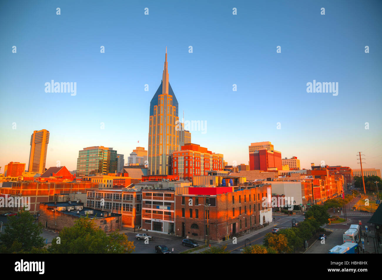 Downtown Nashville cityscape in the morning Stock Photo