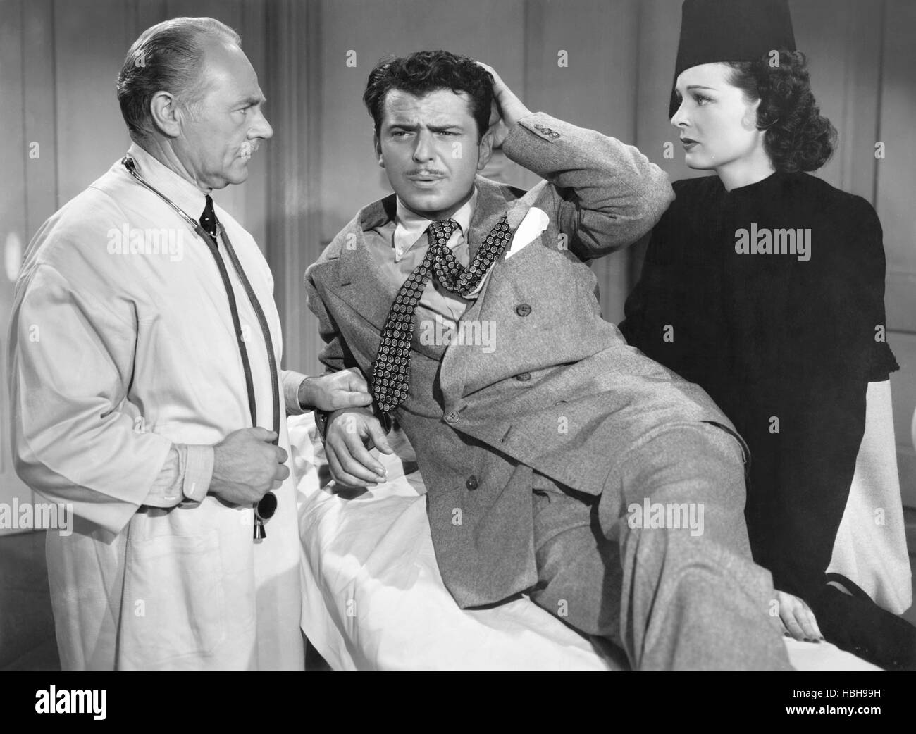 BEDSIDE MANNER, from left Charles Ruggles, John Carroll, Ruth Hussey