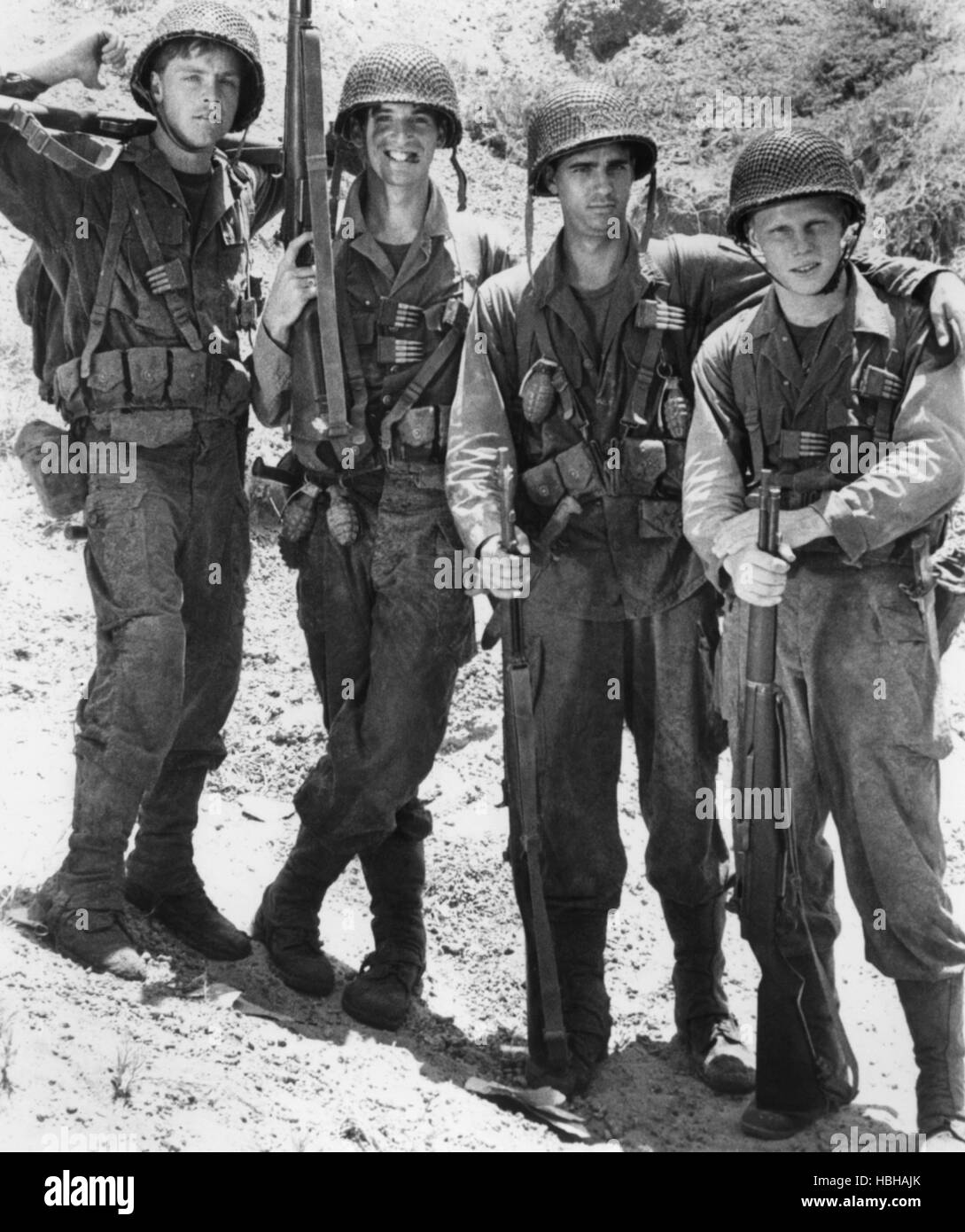 THE BIG RED ONE, from left Mark Hamill, Robert Carradine, Bobby