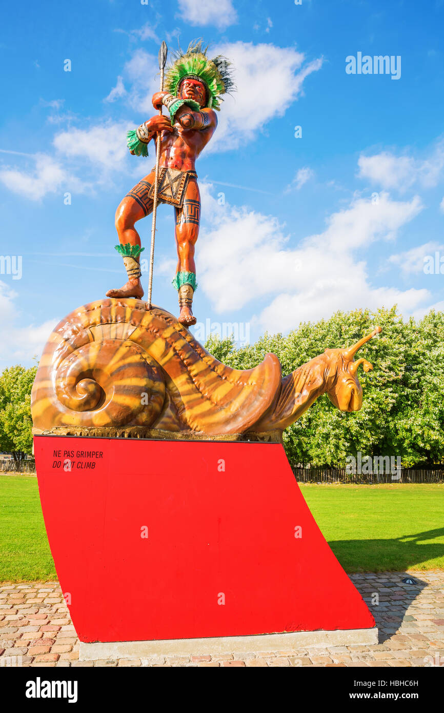 Giant sculptures in the Parc de la Villette, Paris, France Stock Photo