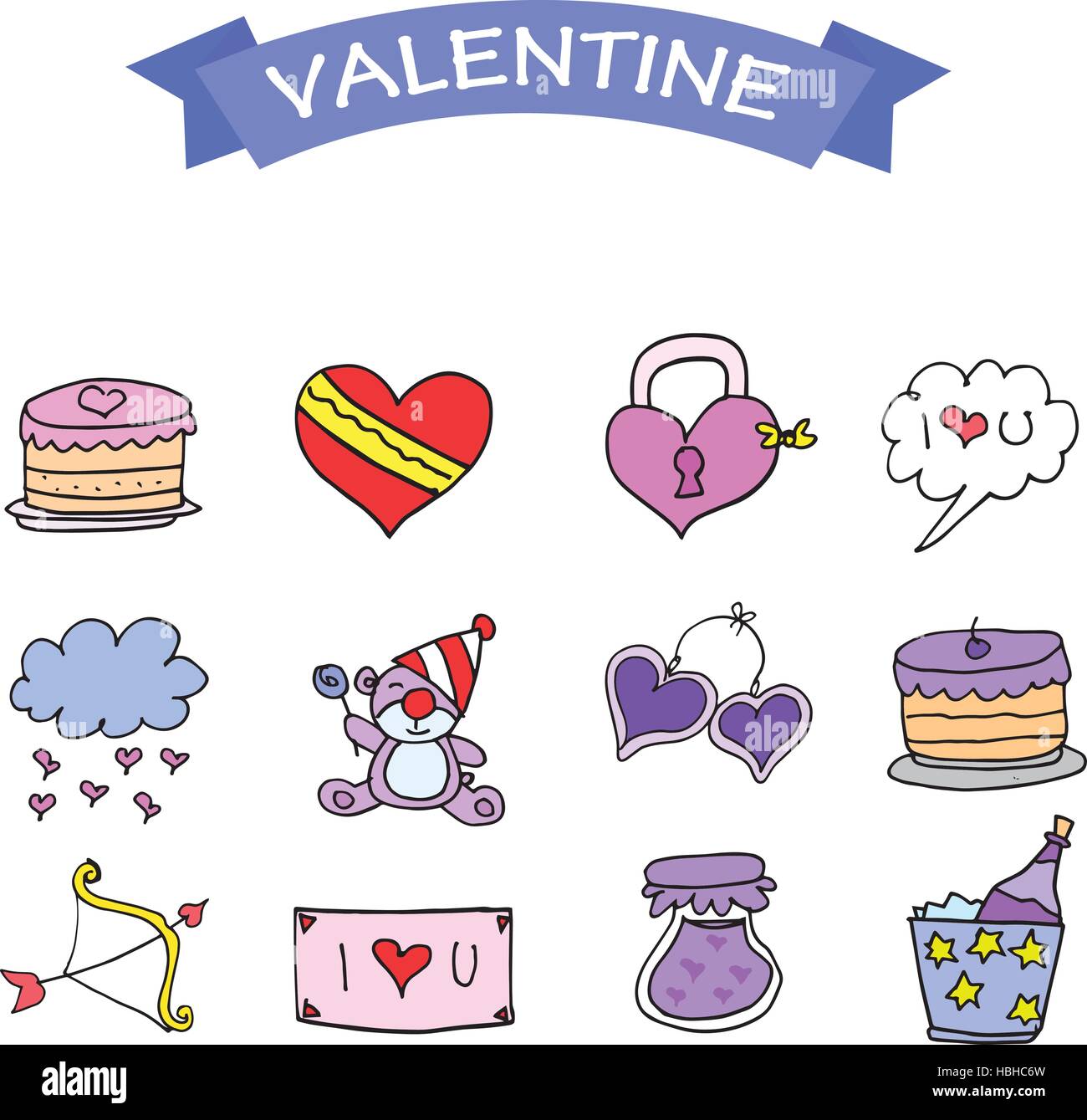 Vector art of object valentine day Stock Vector Image & Art - Alamy