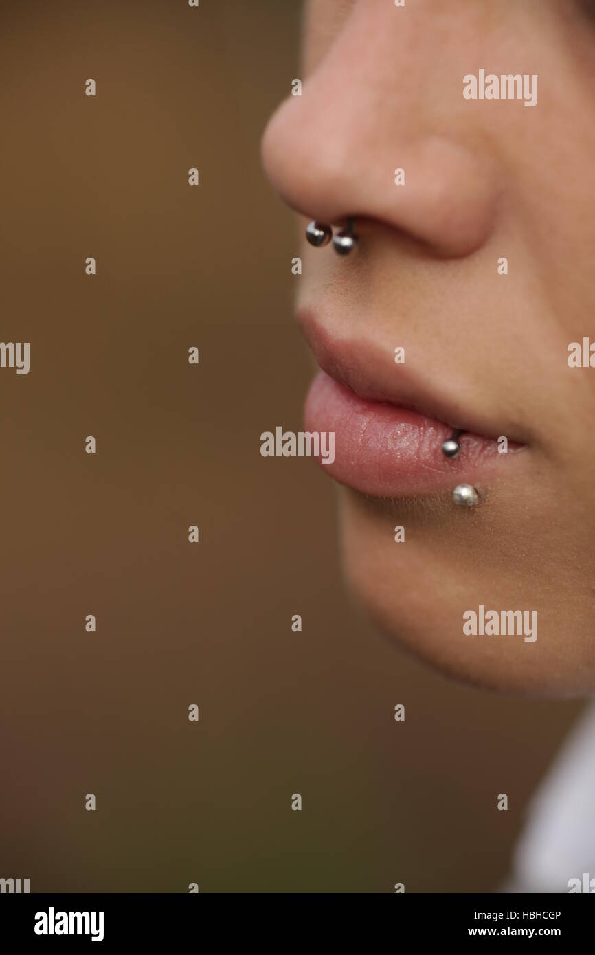 Nose piercing 2024 and lip piercing