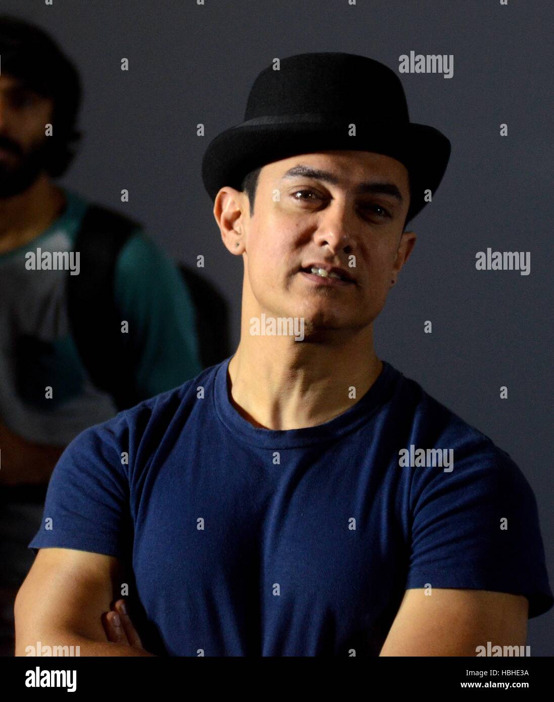 Bollywood actor Aamir Khan, visited the Godrej group campus to promote the campaign Ideas that make life brighter in Mumbai Stock Photo