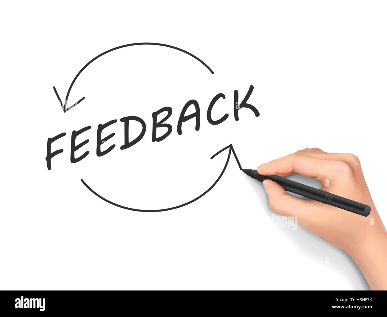 feedback word written by hand on a white board Stock Vector Image & Art ...