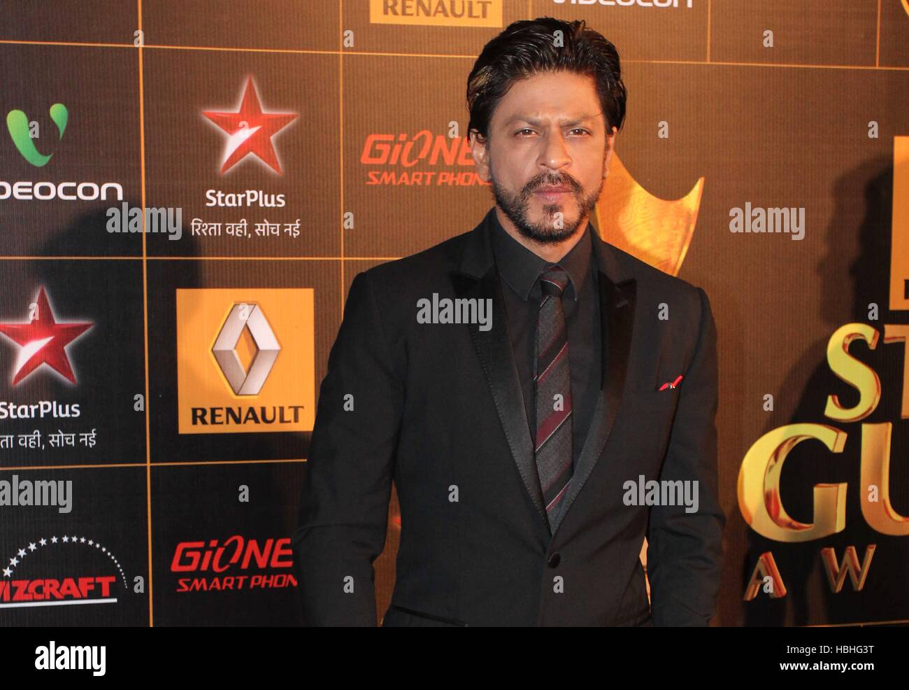 Shahrukh Khan portrait, Indian Bollywood actor at Star Guild Awards in Mumbai, India Stock Photo