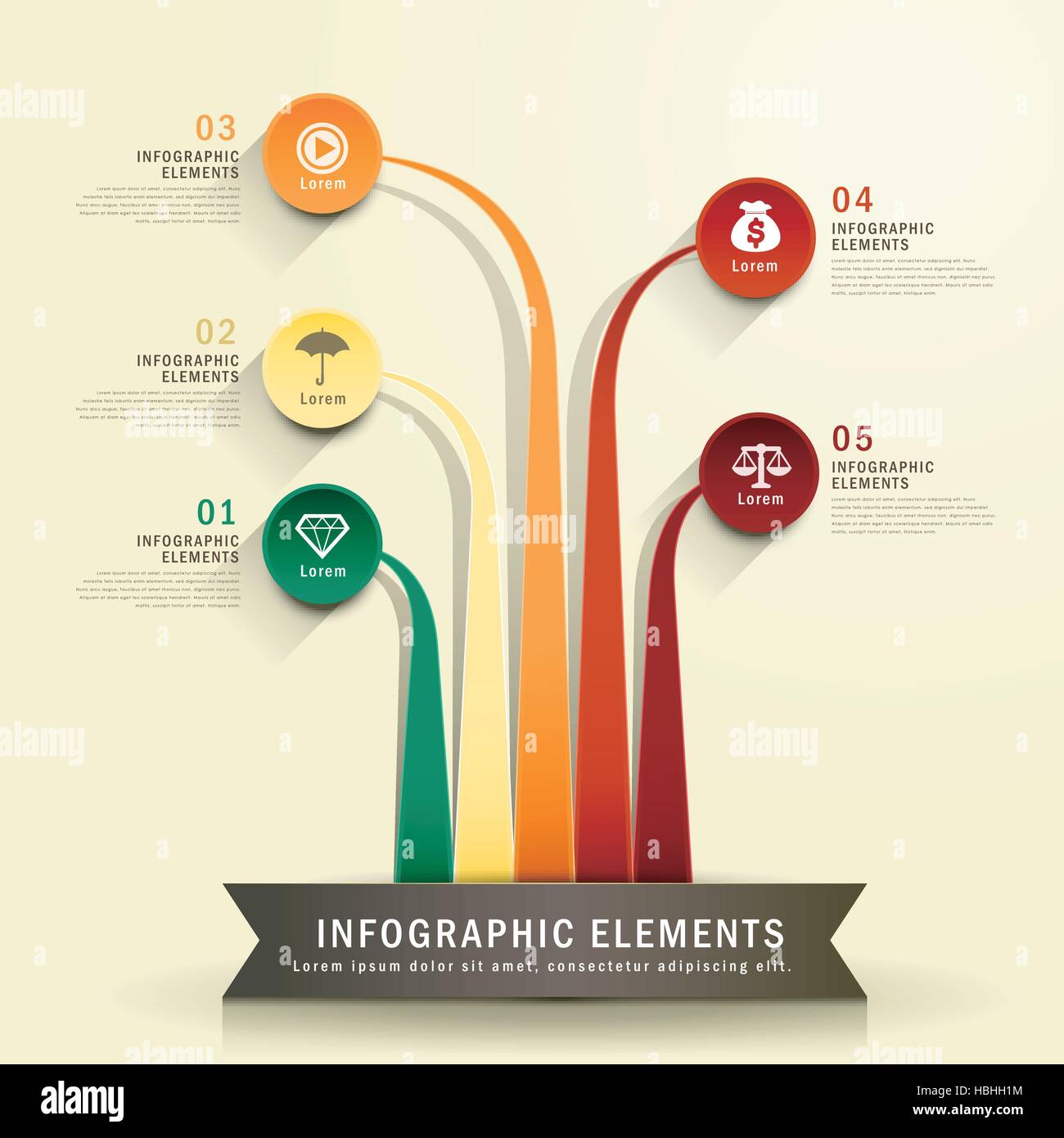 3d modern vector abstract bar chart infographic elements Stock Vector ...