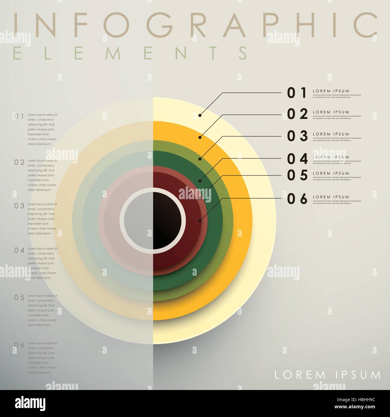 modern vector abstract 3d concentric infographic elements Stock Vector ...