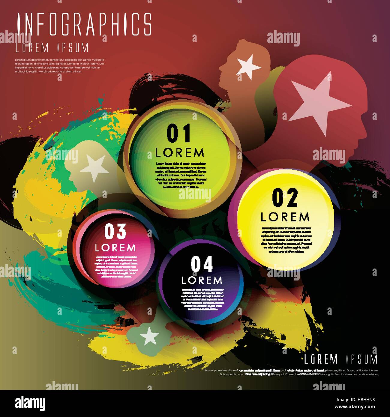 modern vector abstract art circle label infographic elements Stock ...