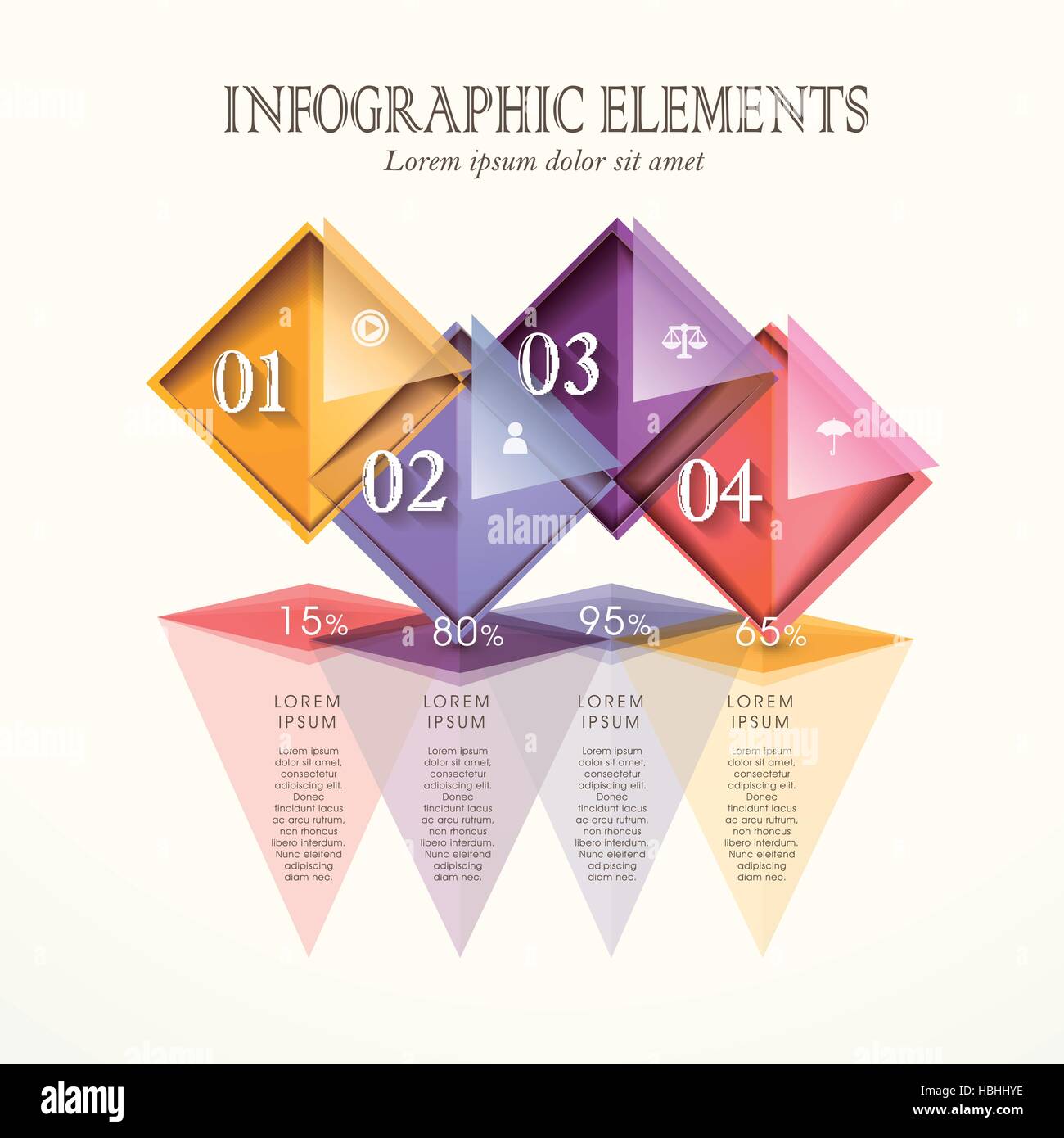 modern vector abstract diamond option infographic elements Stock Vector ...
