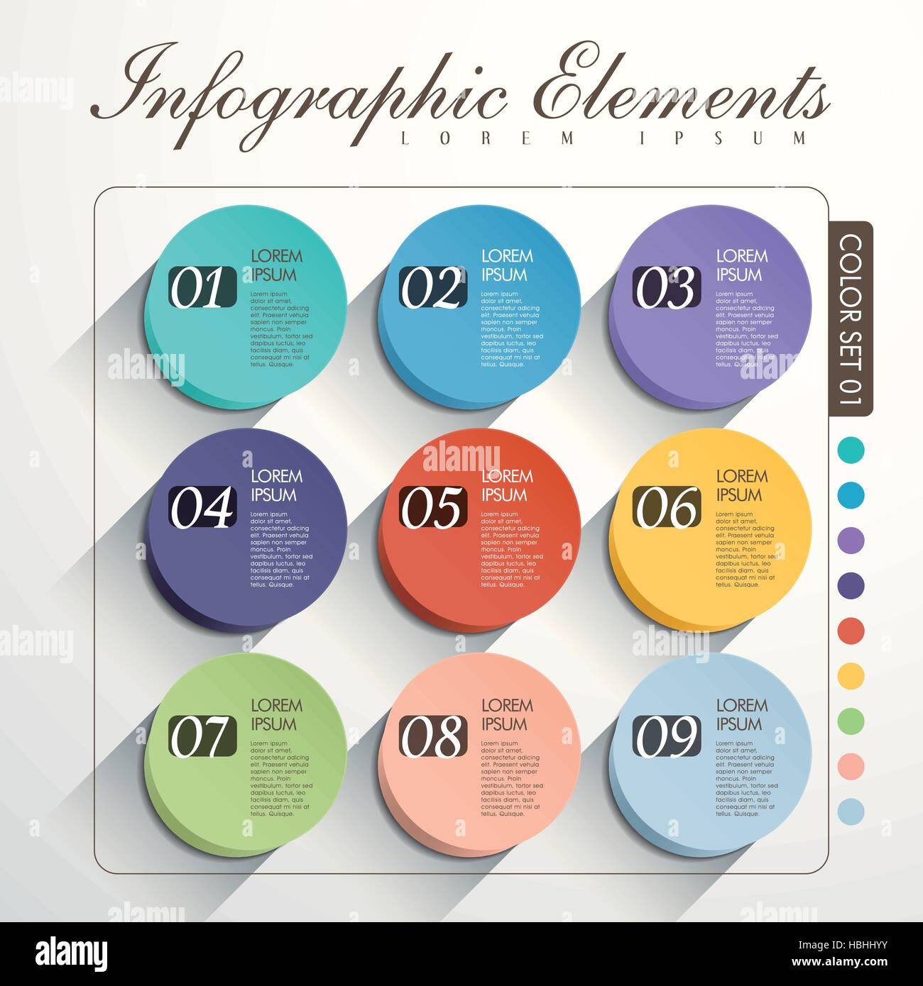 flat design vector abstract option infographic elements Stock Vector ...