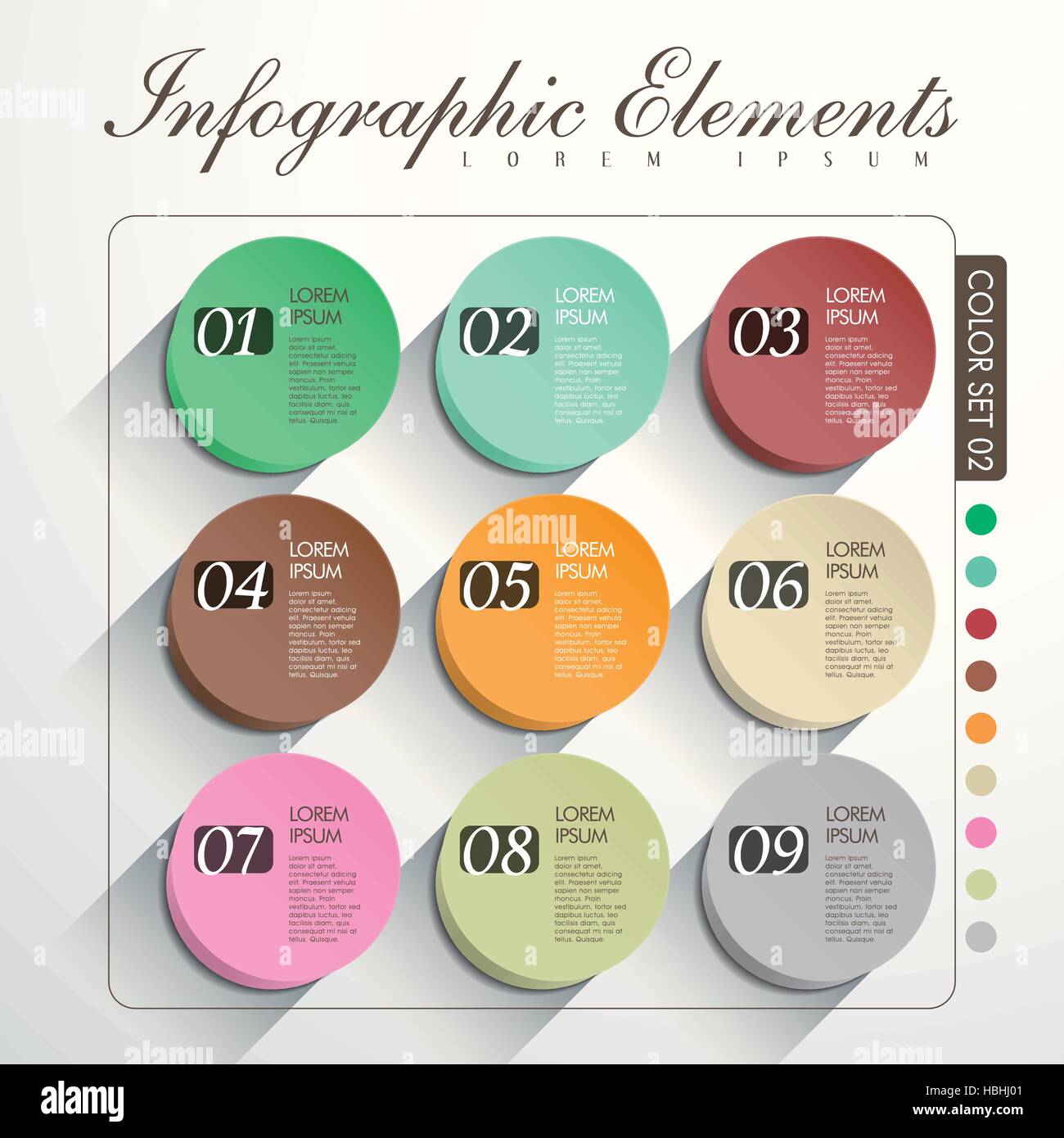 flat design vector abstract option infographic elements Stock Vector ...