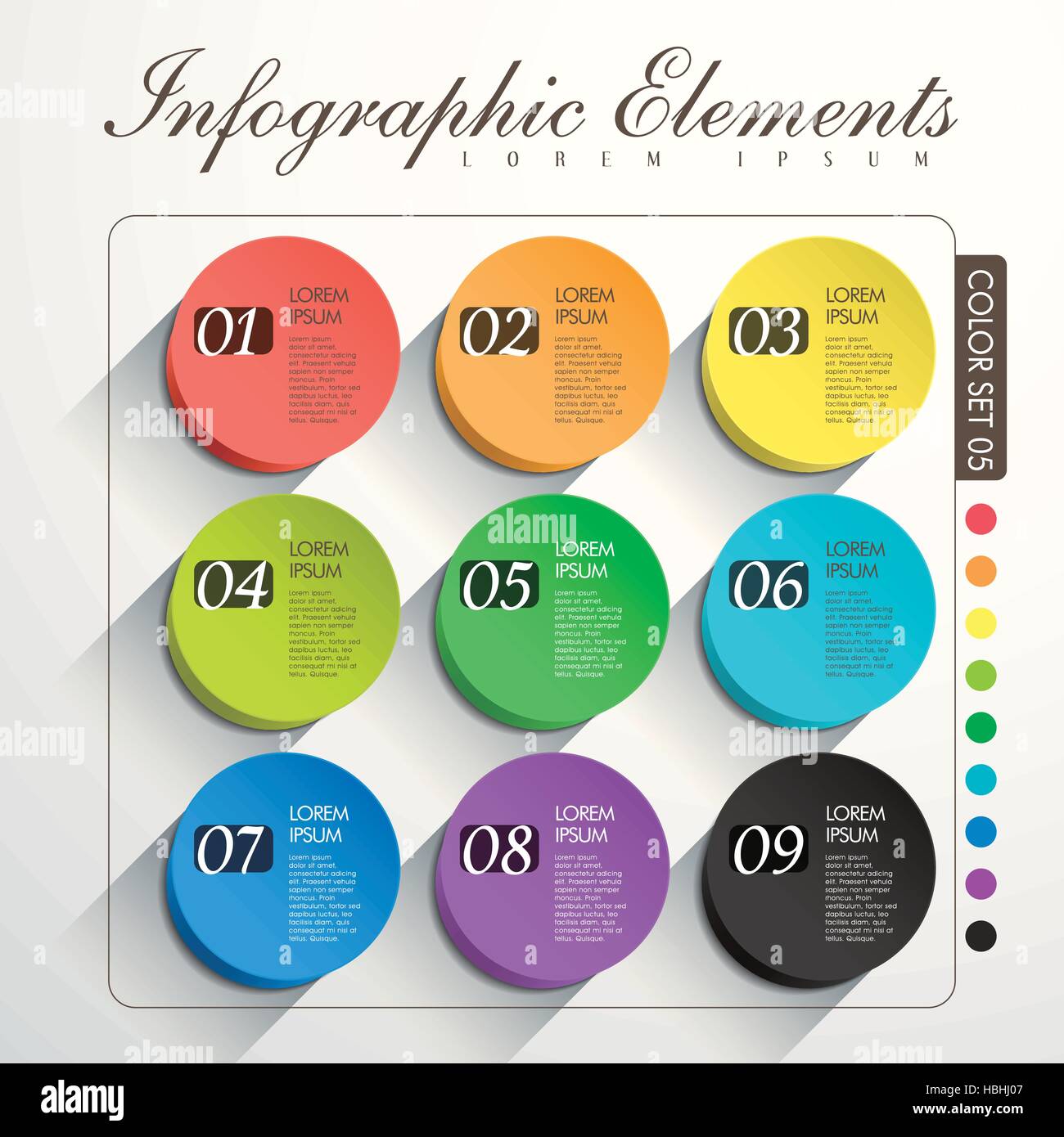 flat design vector abstract option infographic elements Stock Vector ...