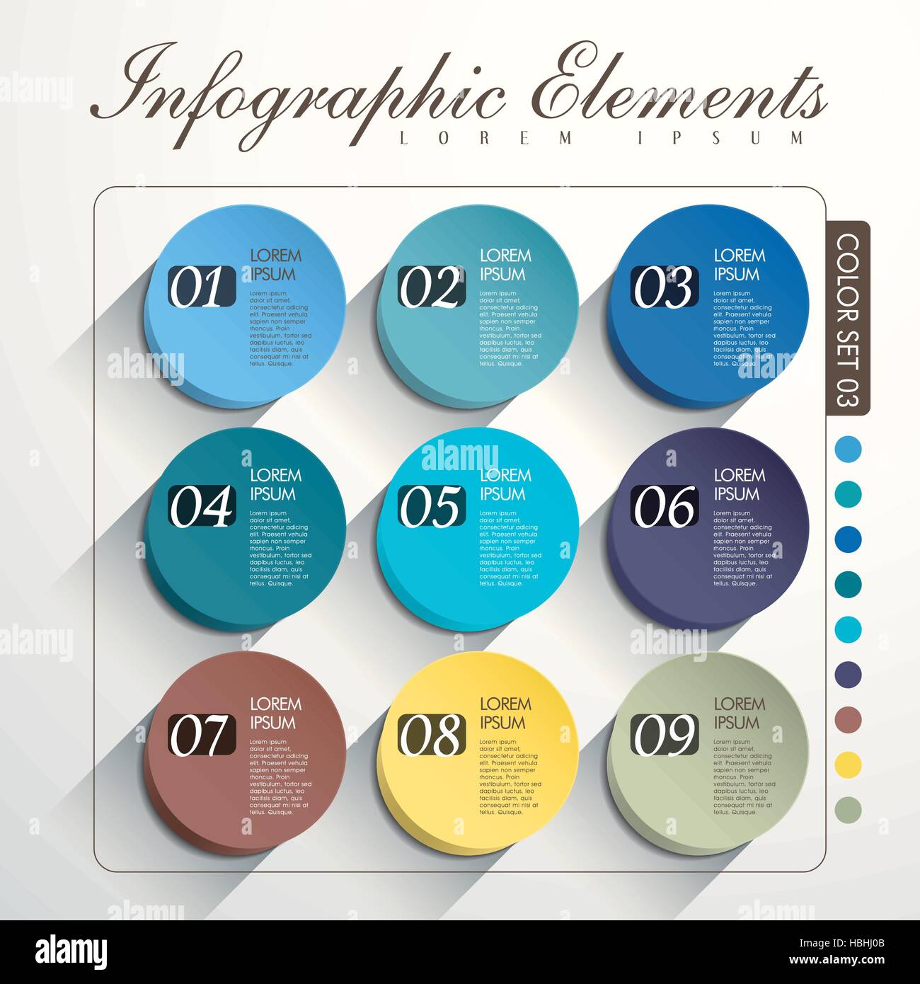 flat design vector abstract option infographic elements Stock Vector ...