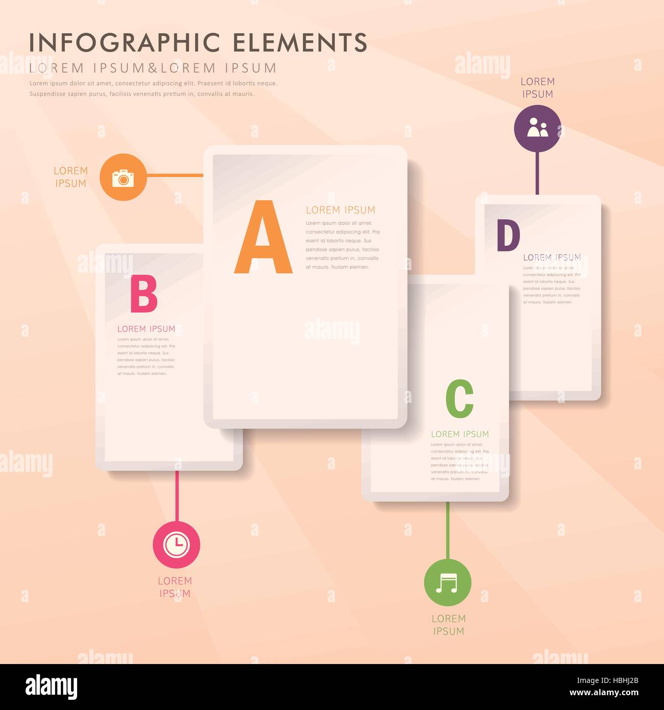 flat design vector abstract option infographic elements Stock Vector ...