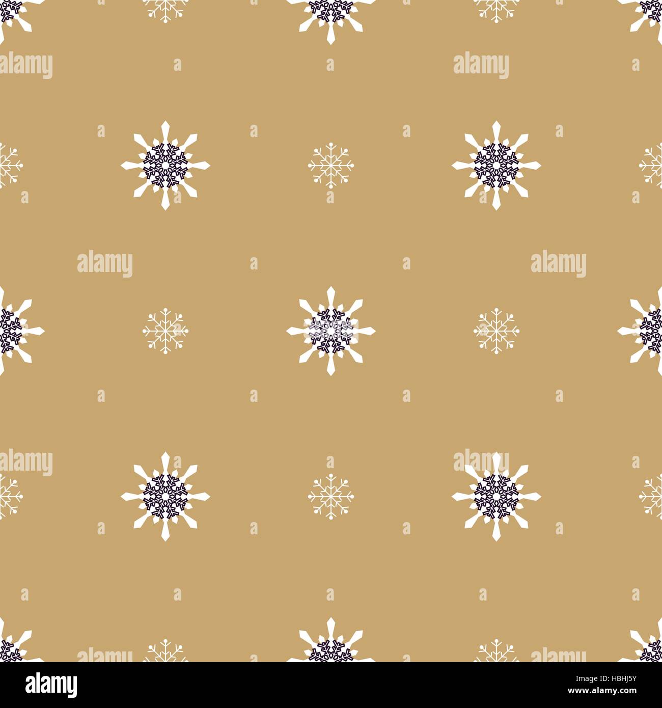 Christmas snowflakes seamless background. Stock Vector