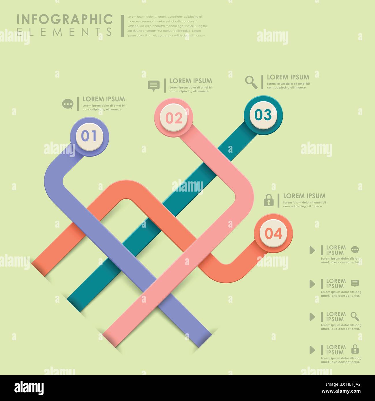 Modern vector abstract ribbon hi-res stock photography and images - Alamy