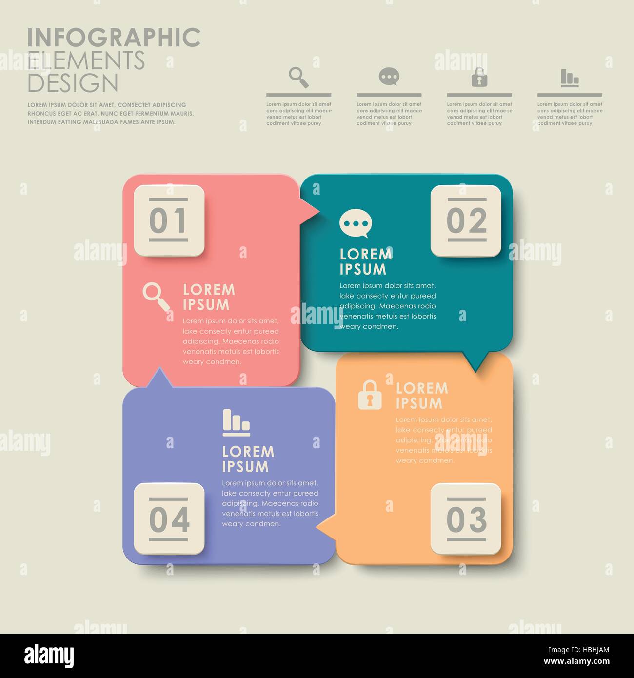 modern vector abstract colorful option infographic elements Stock ...