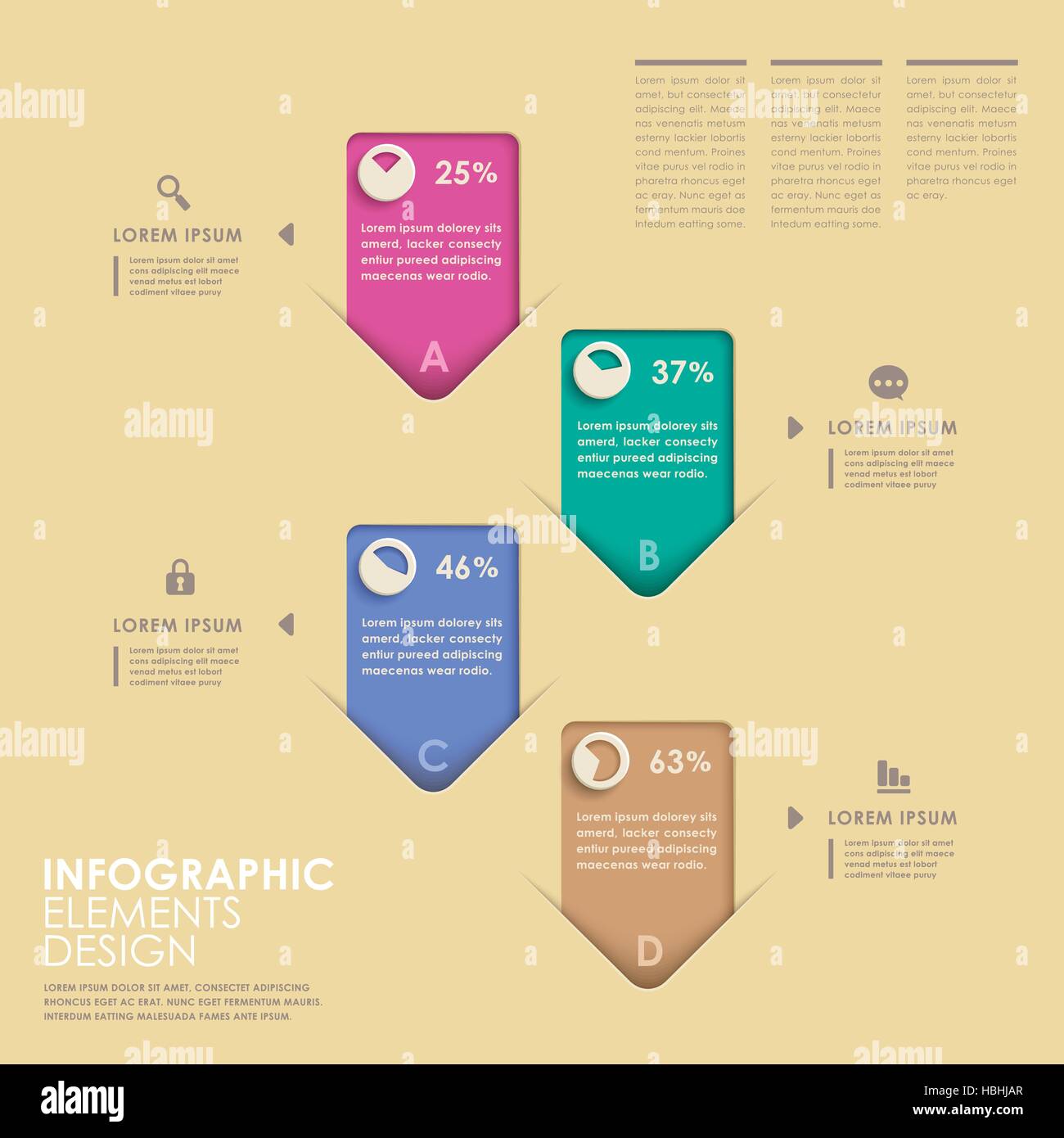 modern vector abstract colorful option infographic elements Stock ...