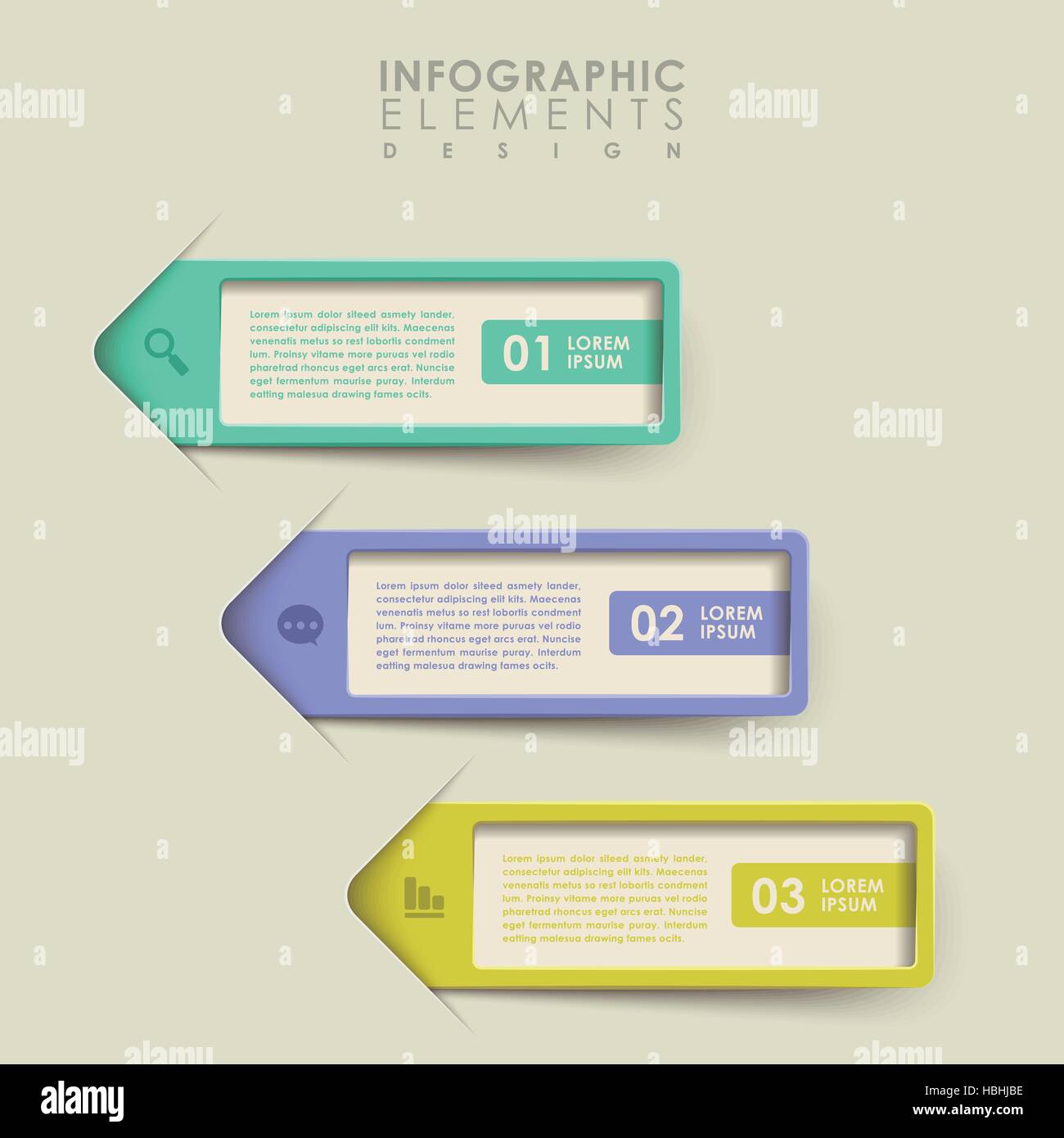 modern vector abstract colorful banner infographic elements Stock ...
