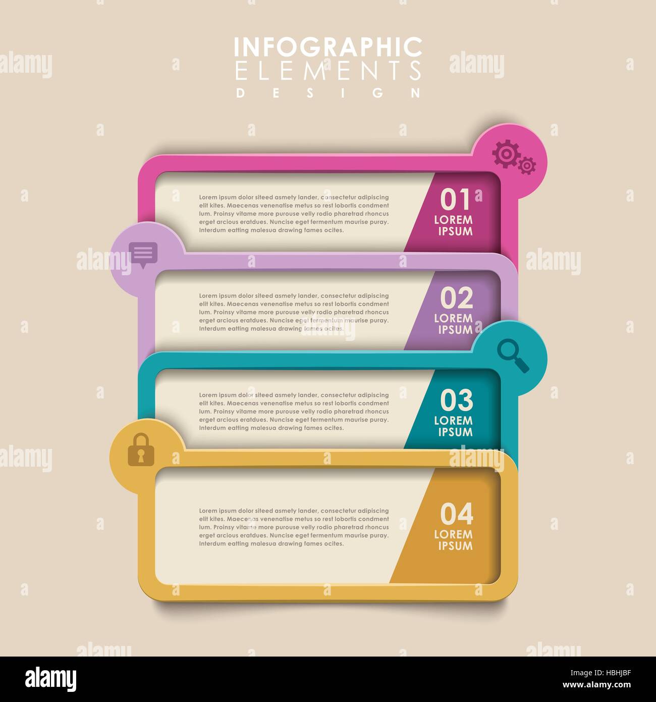 modern vector abstract colorful banner infographic elements Stock ...