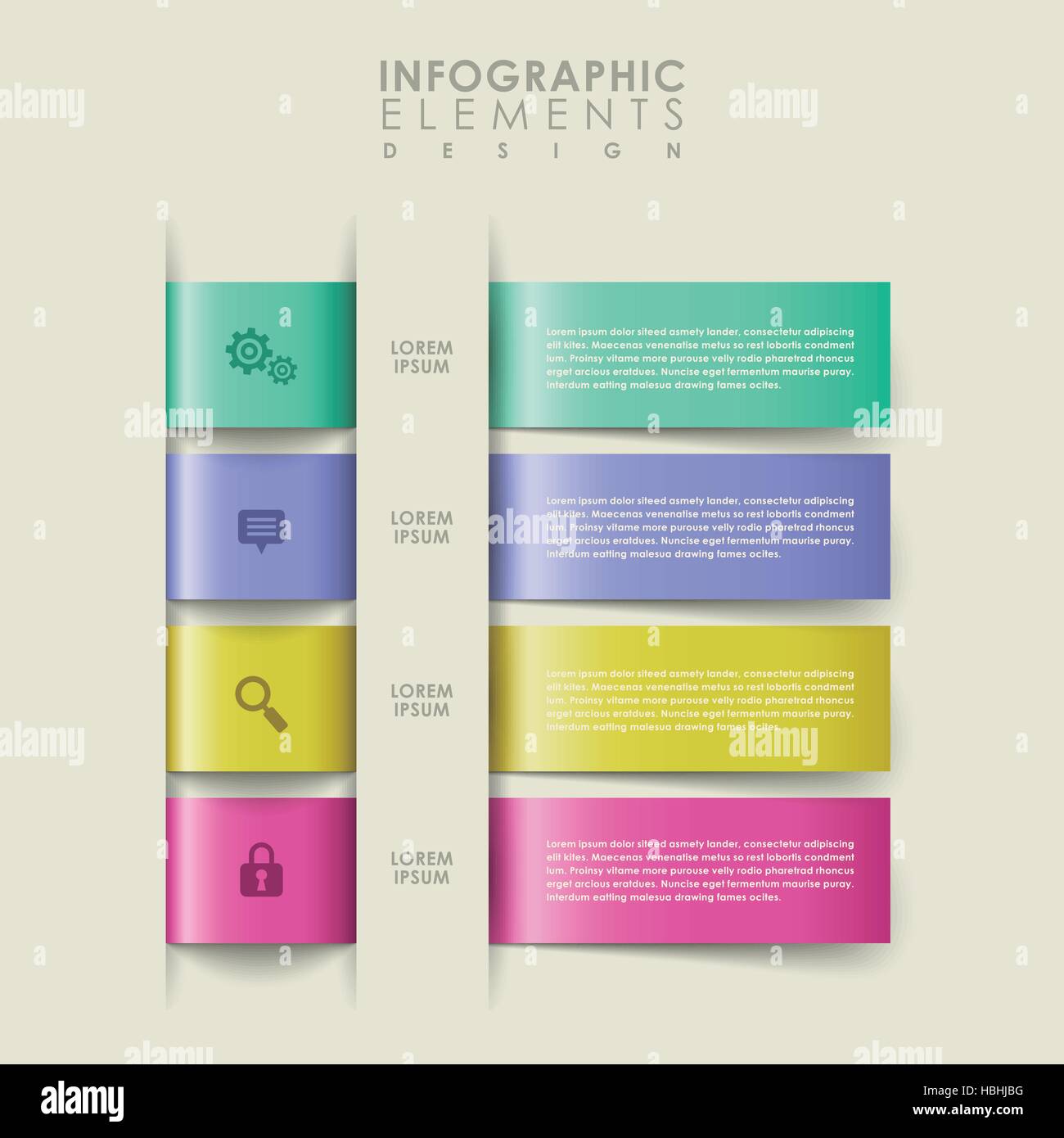 modern vector abstract origami banner infographic elements Stock Vector ...