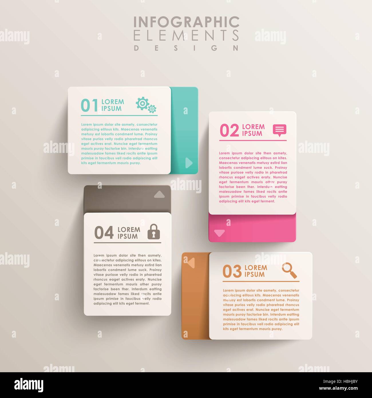 modern vector abstract colorful banner infographic elements Stock ...