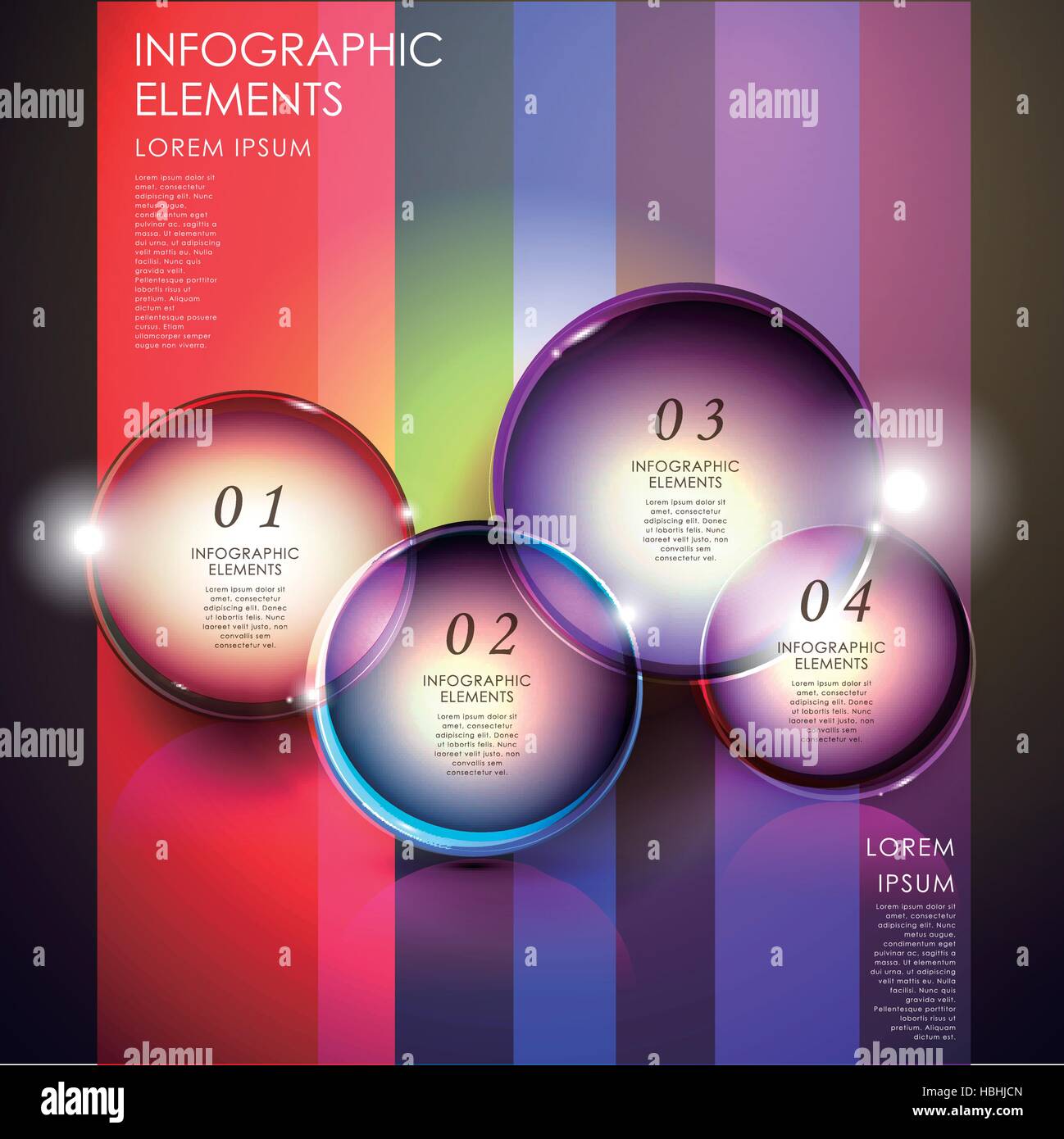 modern vector abstract lighted bubble infographic elements Stock Vector ...
