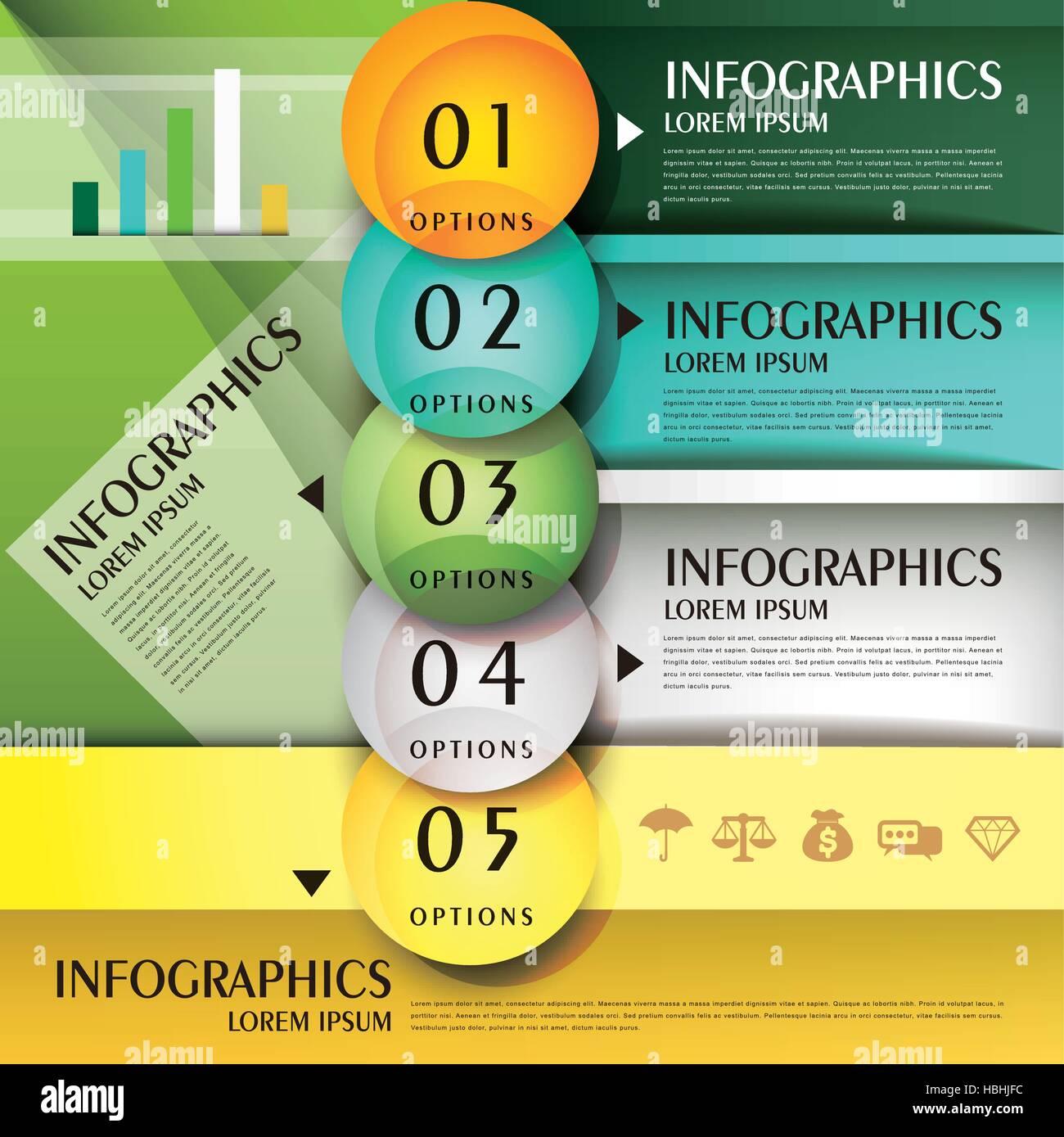 modern vector abstract colorful banner infographic elements Stock ...