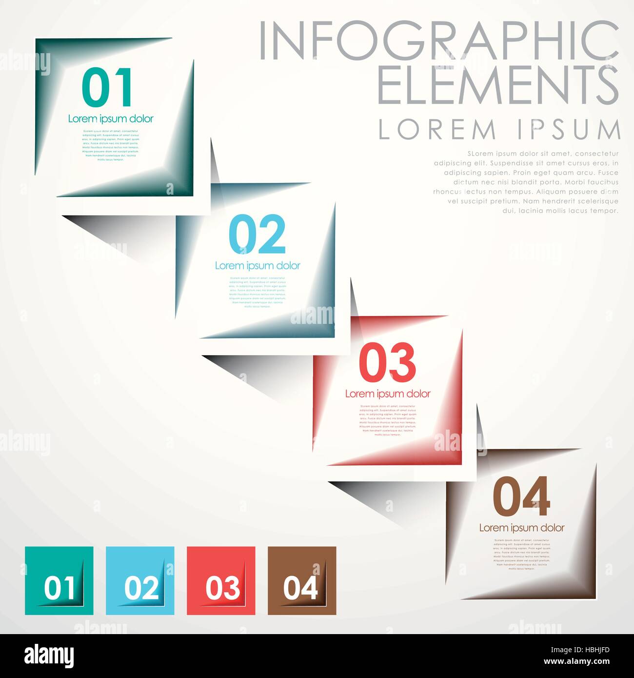 modern vector abstract origami banner infographic elements Stock Vector ...
