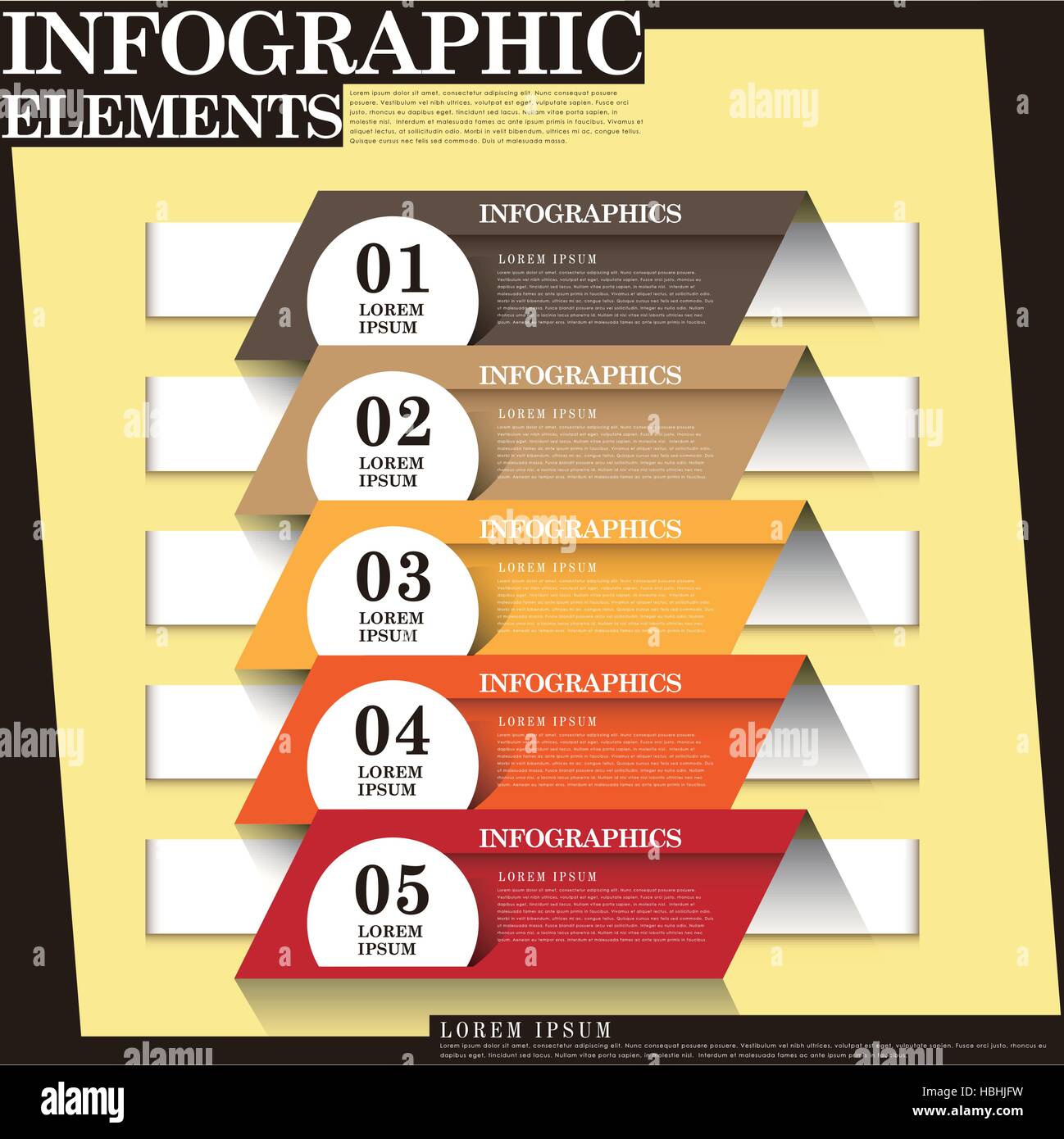 flat design vector abstract banner infographic elements Stock Vector ...