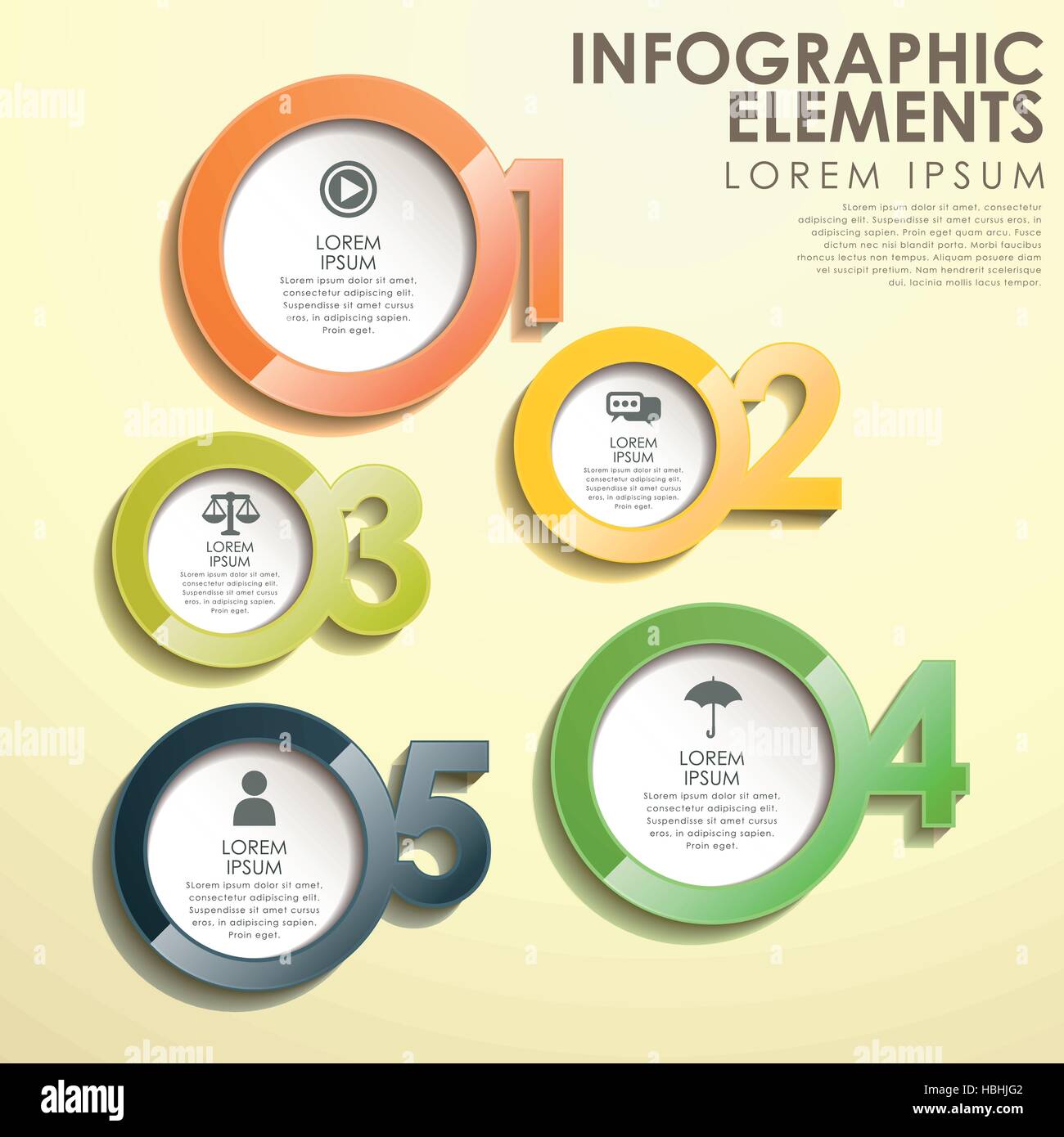 modern vector abstract circle option infographic elements Stock Vector ...