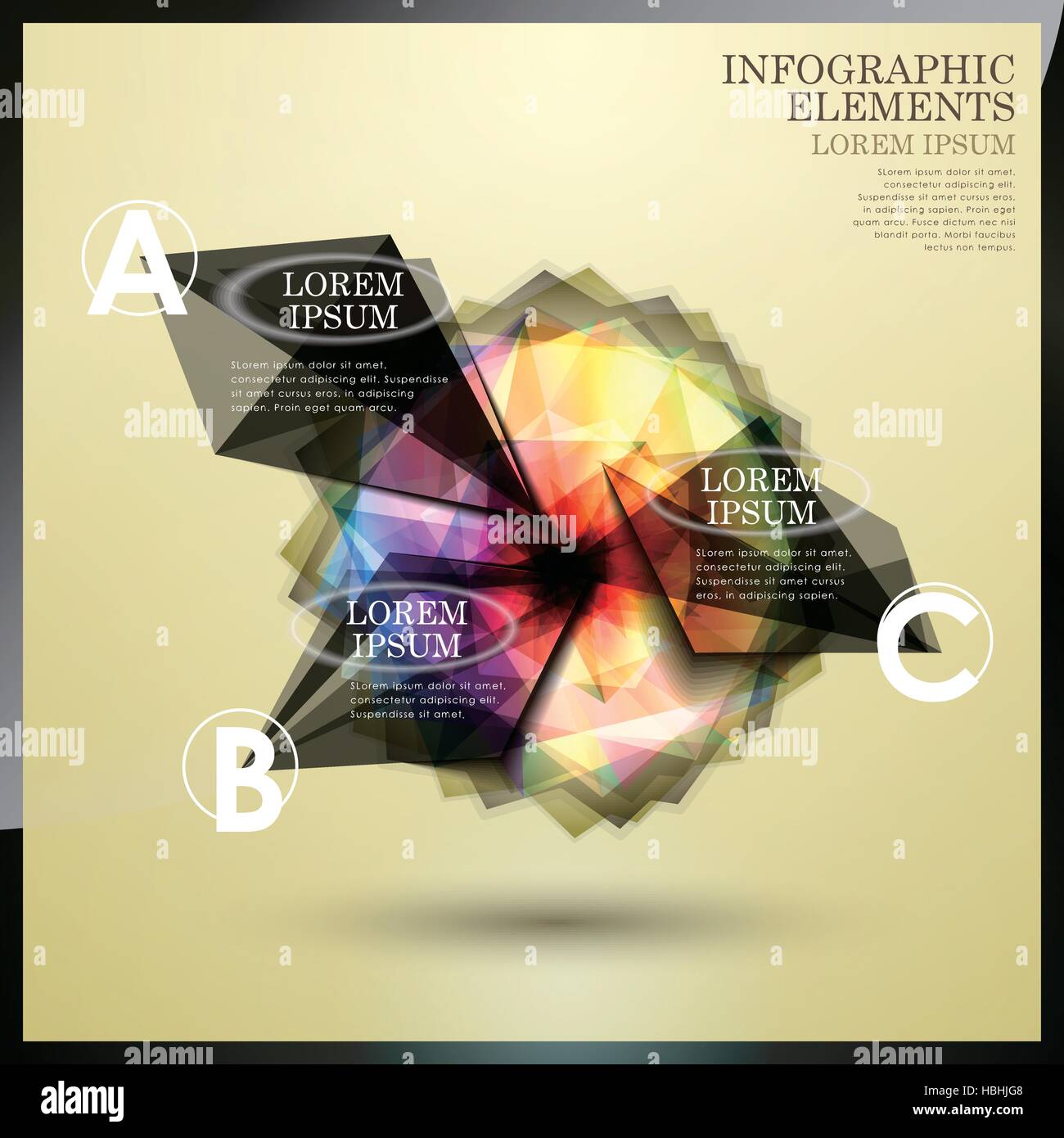 modern vector abstract translucent option infographic elements Stock ...
