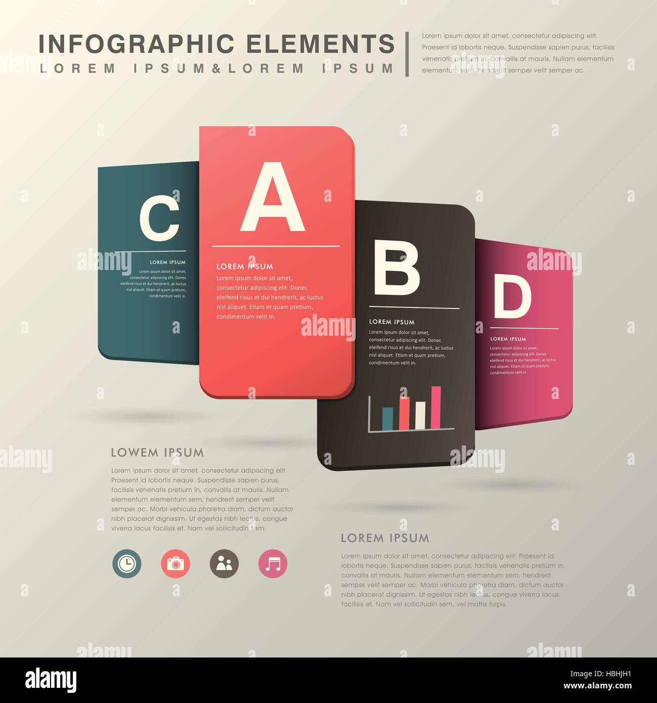 modern vector abstract colorful banner infographic elements Stock ...