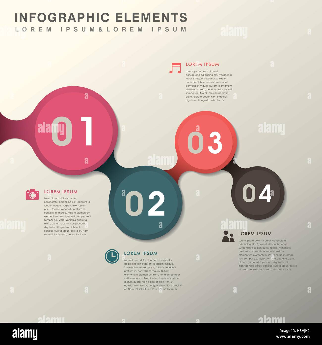 modern vector abstract colorful option infographic elements Stock ...