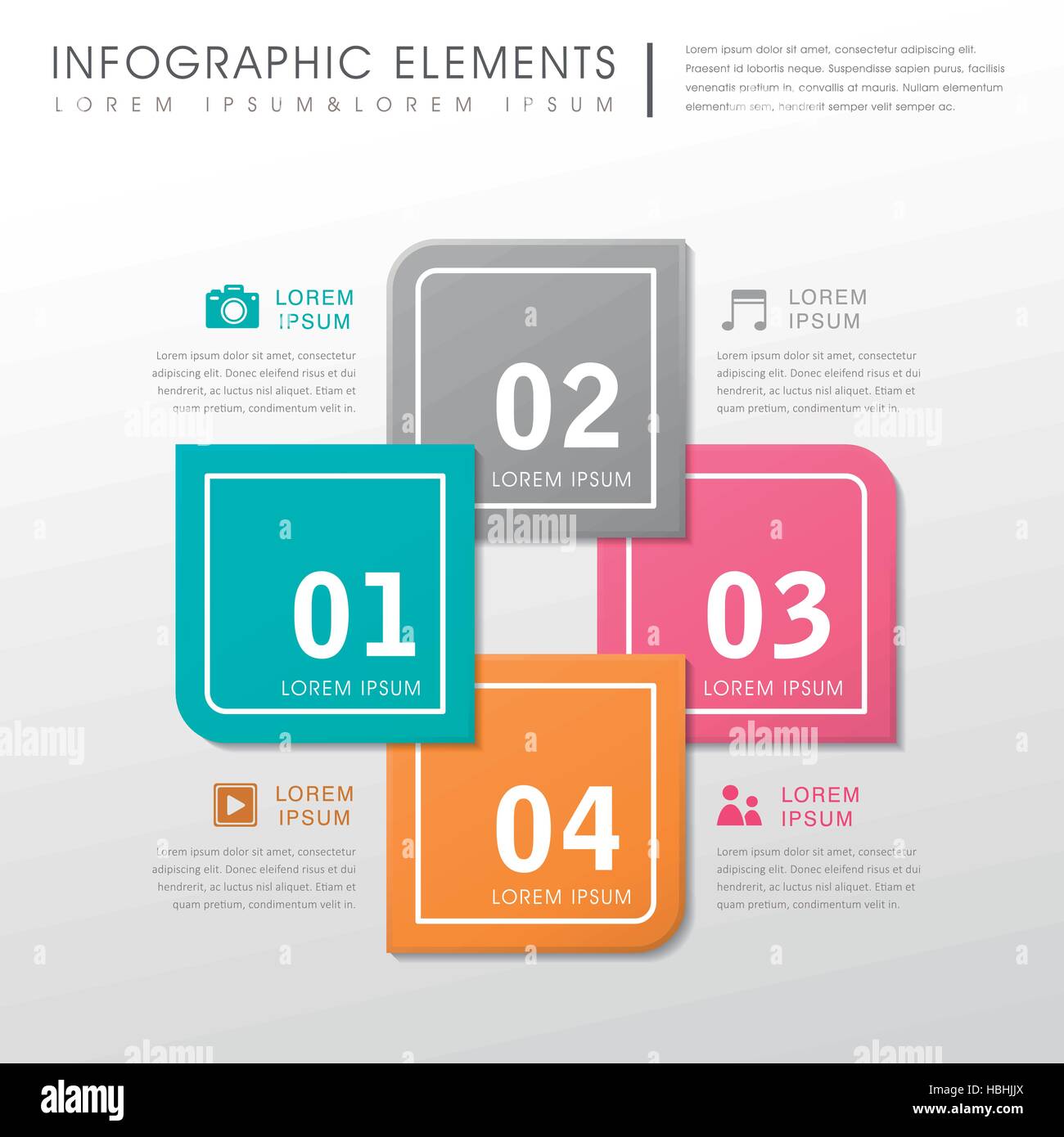 modern vector abstract colorful banner infographic elements Stock ...