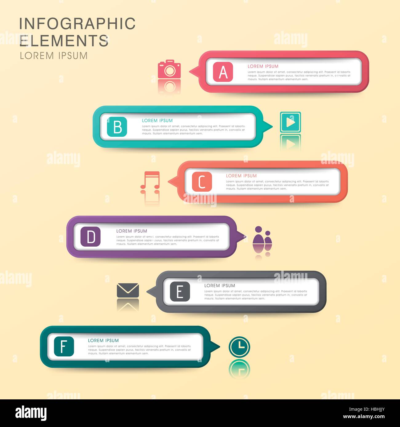 modern vector abstract colorful banner infographic elements Stock ...