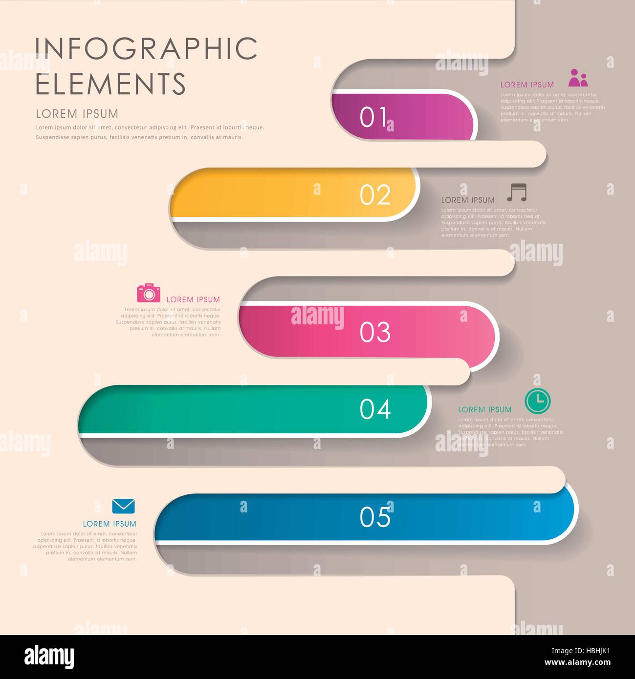 modern vector abstract colorful banner infographic elements Stock ...