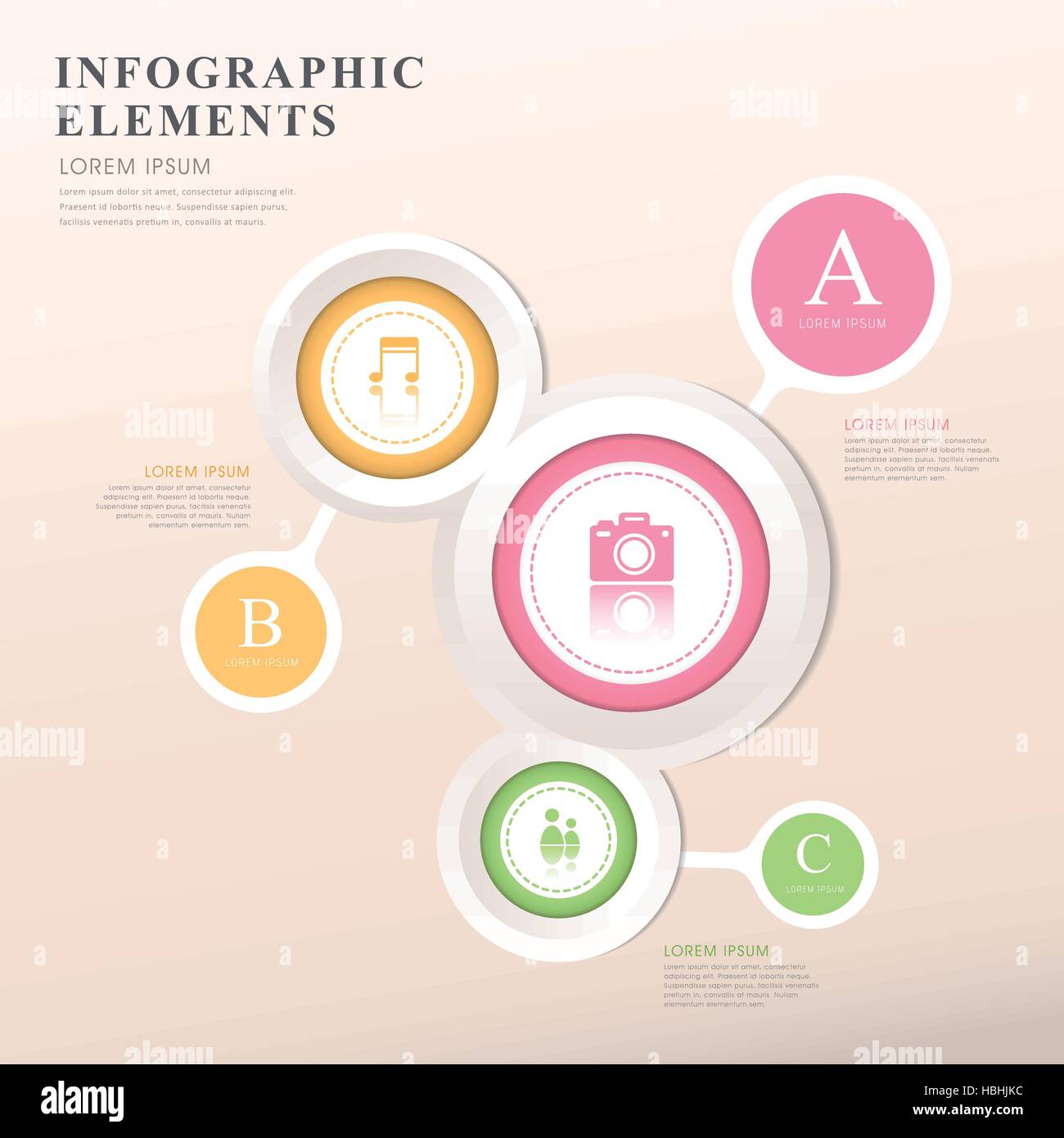 modern vector abstract circle option infographic elements Stock Vector ...