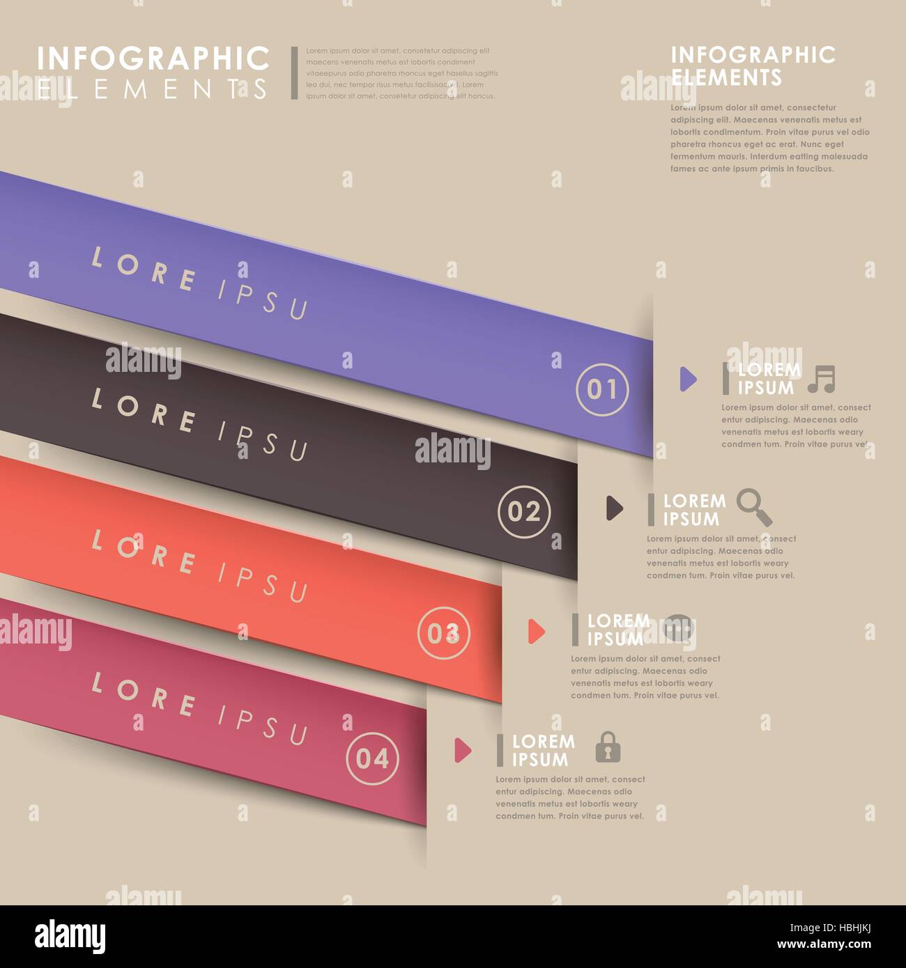 modern vector abstract colorful banner infographic elements Stock ...